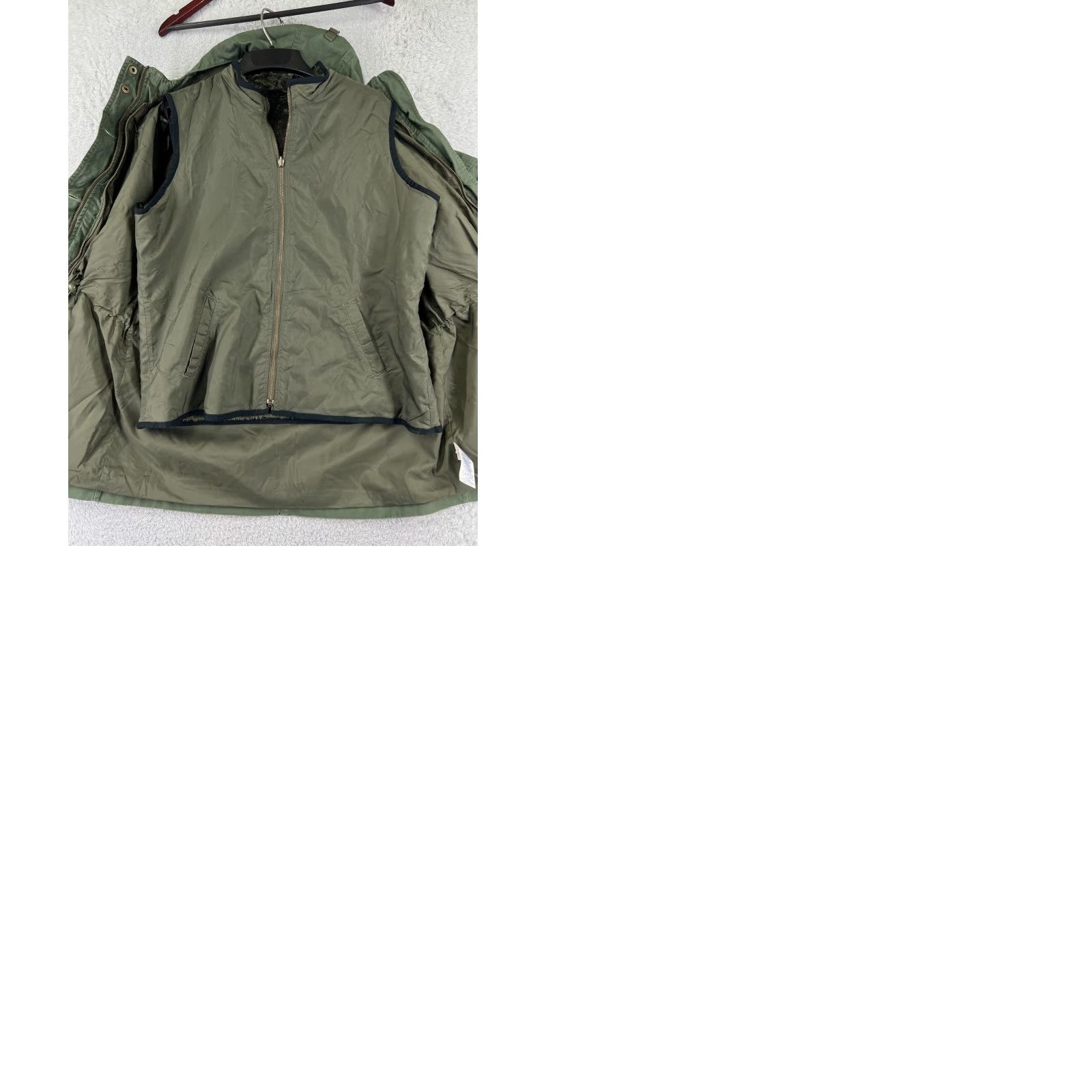 Tommy Hilfiger Tommy Hilfiger Jacket Womens XL Green Army Fleece 3-in-1 Full Zip Casual Pockets Long Sleeve Shell Cotton Nylon Lining Size XL / US 12-14 / IT 48-50 - 10 Thumbnail