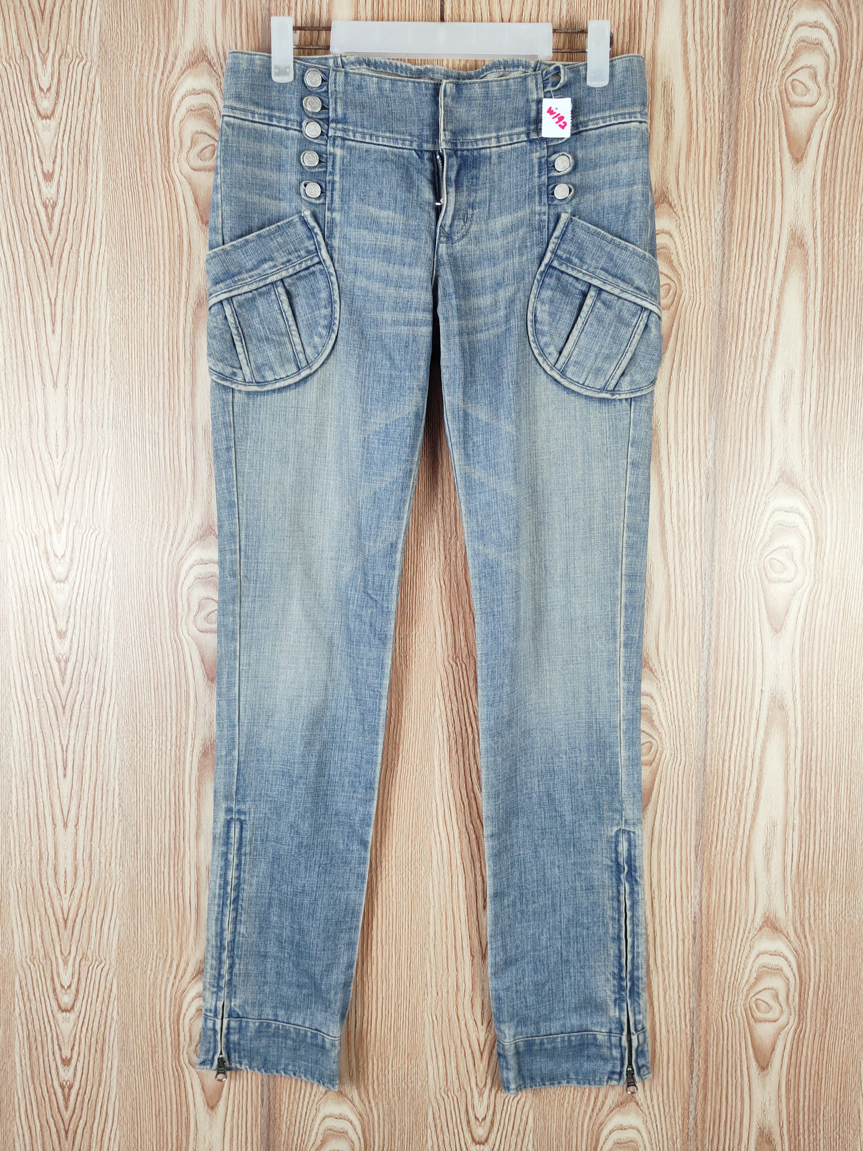 Jil Stuart Jill Stuart Blue Faded Distressed Ripped Jeans #W192 Size 27" / US 4 / IT 40 - 1 Thumbnail