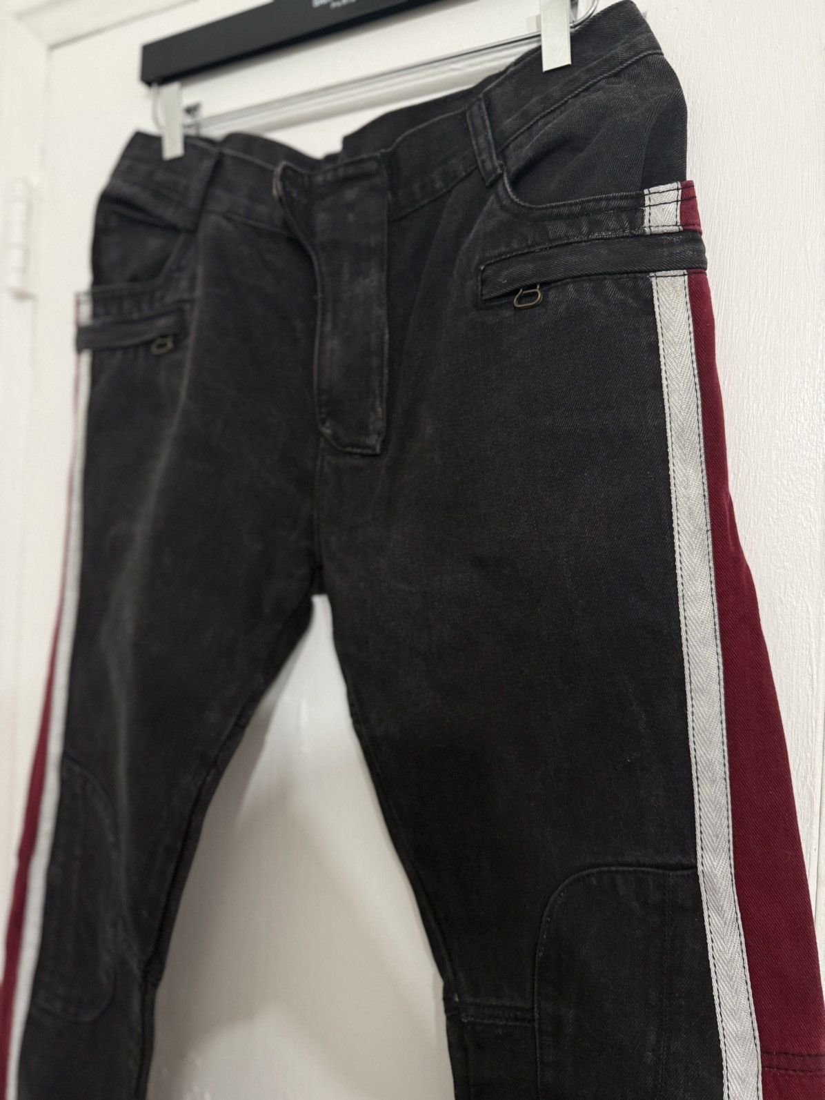 Balmain F/W10 Decarnin Striped Bikers *Grail* Size US 32 / EU 48 - 3 Thumbnail