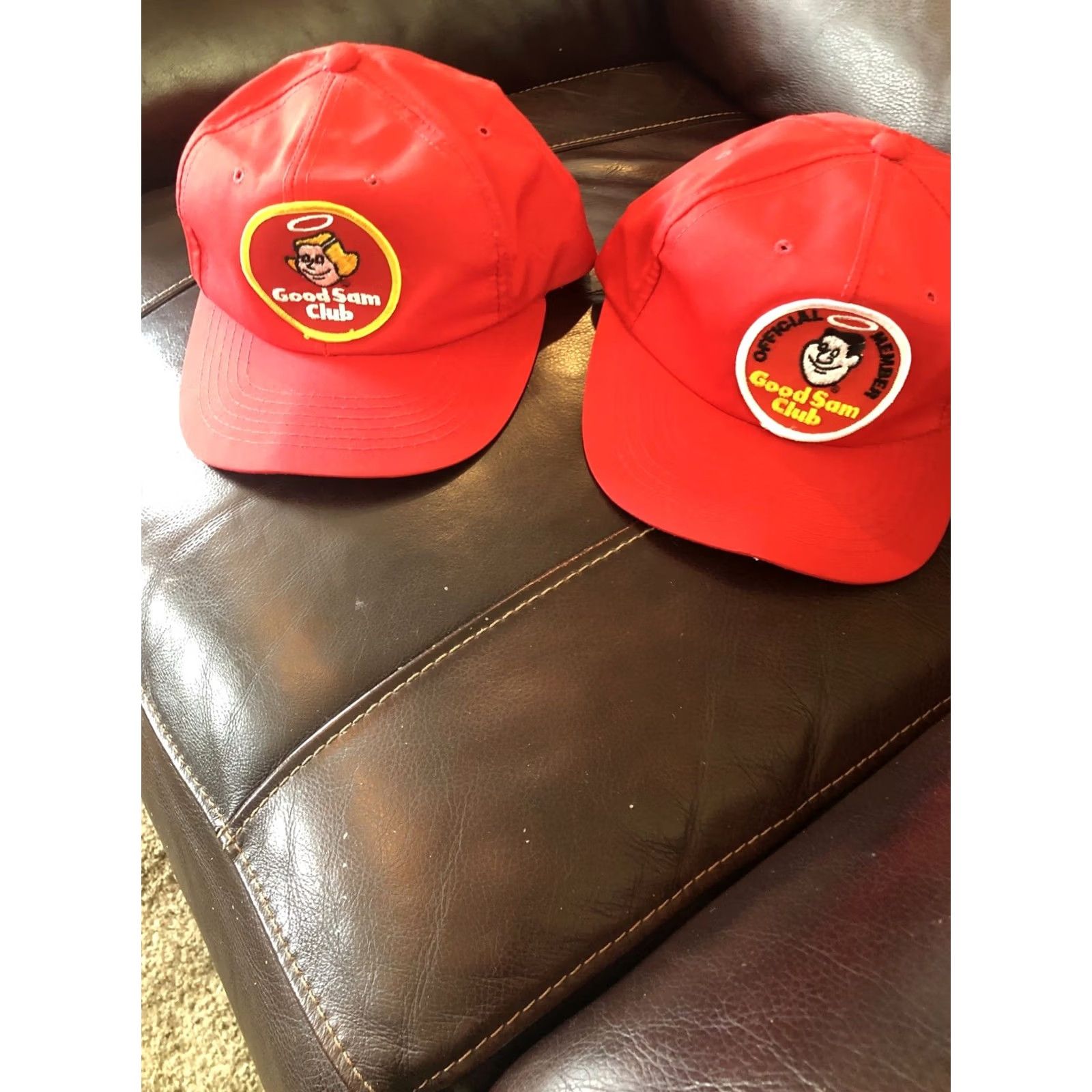 Vintage VINTAGE Good Sam Club RV Camping Snapback Hats Men Women Member Red Sam Her One Size Baseball Cap Outdoor 90s Theme Accessories (Set of 2) Size ONE SIZE - 6 Thumbnail