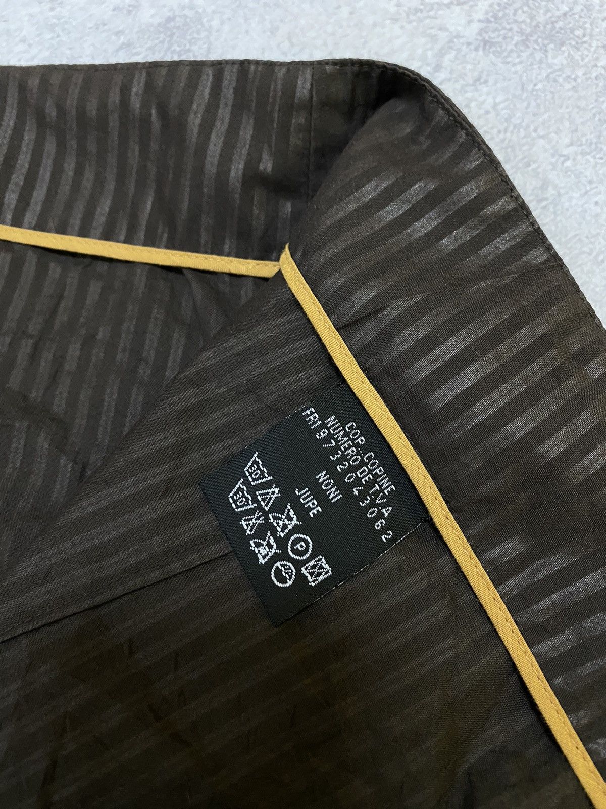 Cop Copine Cop Copine Womens Vintage Brown Striped Mini Skirt Size 42 Size 28" / US 6 / IT 42 - 11 Thumbnail
