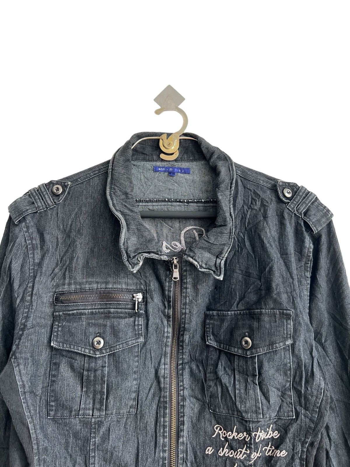 KMRii Semantic Design 🇯🇵 Junya Anarchy Poems Denim Shirt Jacket Size US M / EU 48-50 / 2 - 5 Thumbnail