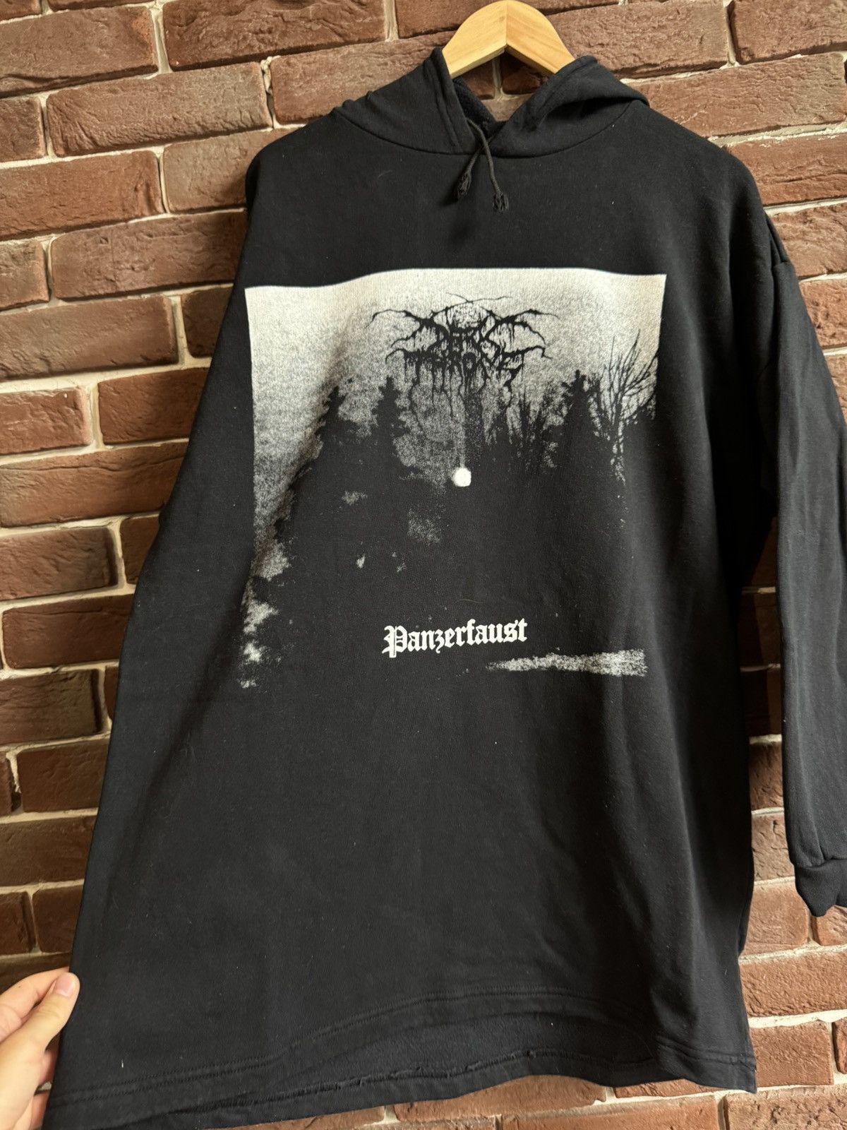 Band Tees Rare 90s DARKTHRONE Panzerfaust Vintage Band Metal Hoodie Size US XL / EU 56 / 4 - 2 Thumbnail