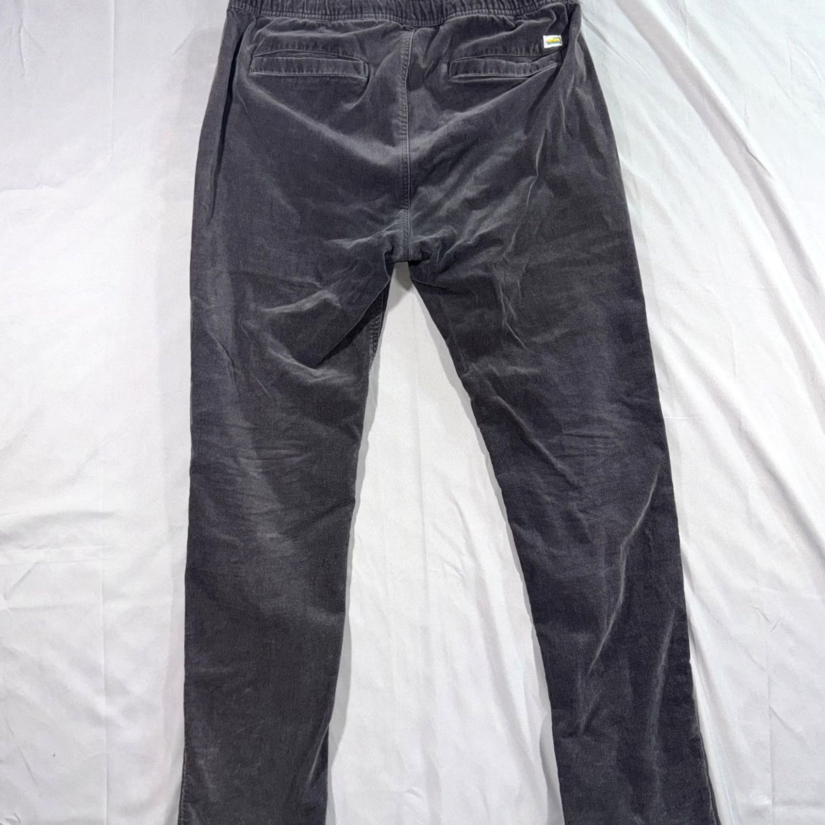 Vuori Vuori Pants Mens Large Gray Corduroy Elastic Waist Drawstring Stretch V440 Size US 33 - 2 Thumbnail