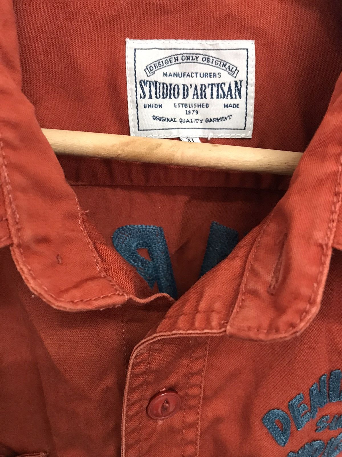 Kapital Studio D'Artisan Union Made Denim Indigo Embroidered Jacket Size US XL / EU 56 / 4 - 4 Thumbnail
