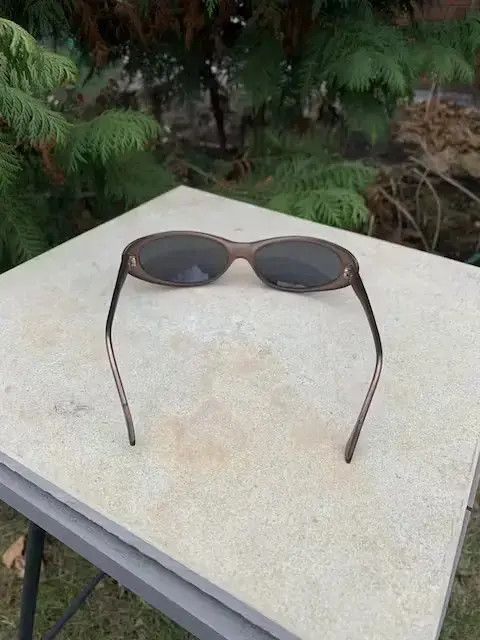 Vintage 2000s Y2K Brown Alien Eye Raver Sport Wrap Sunglasses Cute Size ONE SIZE - 4 Thumbnail