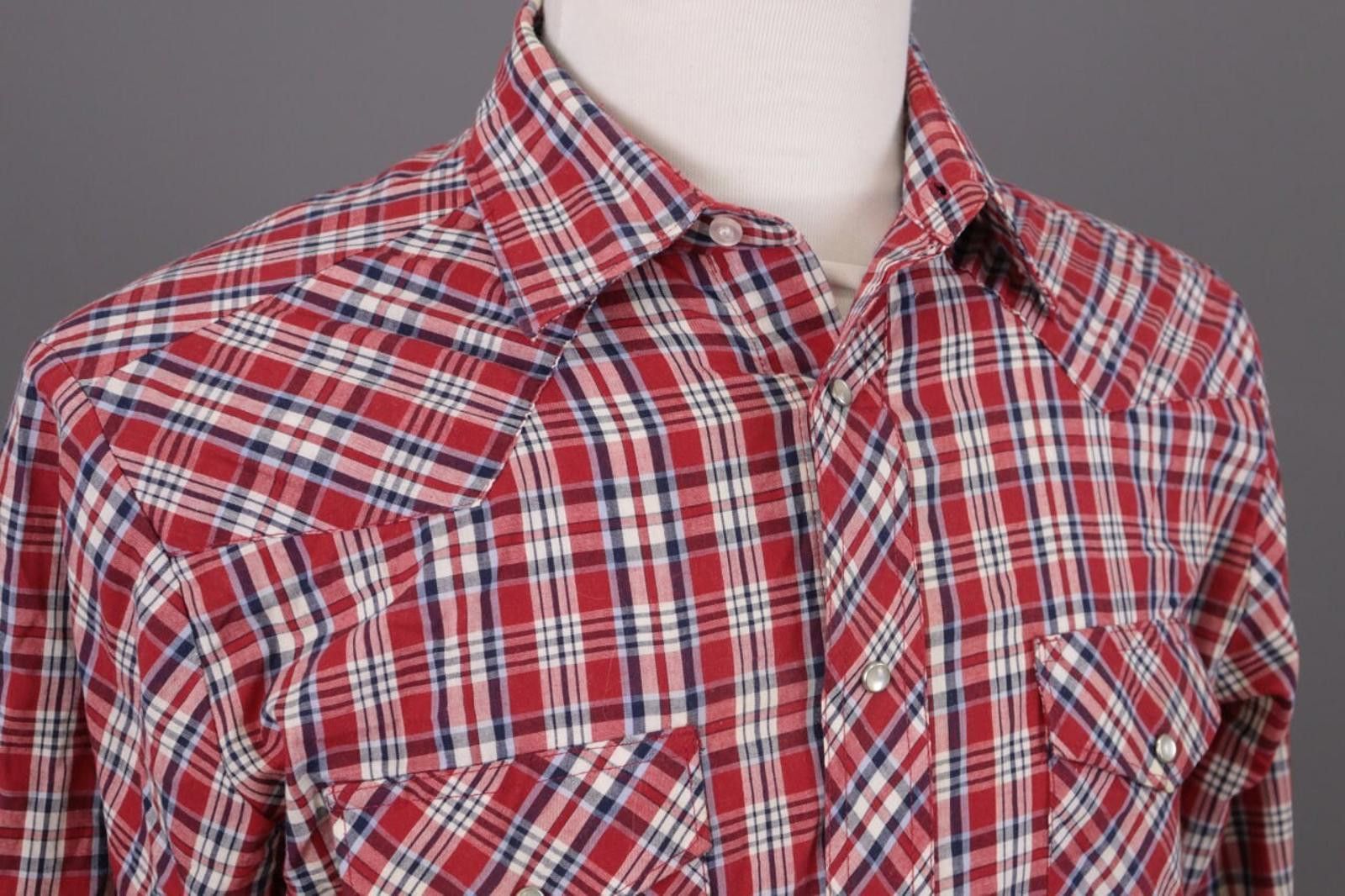 Wrangler Vintage Wrangler Western Red Check Overshirt Shirt Size M Size US M / EU 48-50 / 2 - 7 Thumbnail