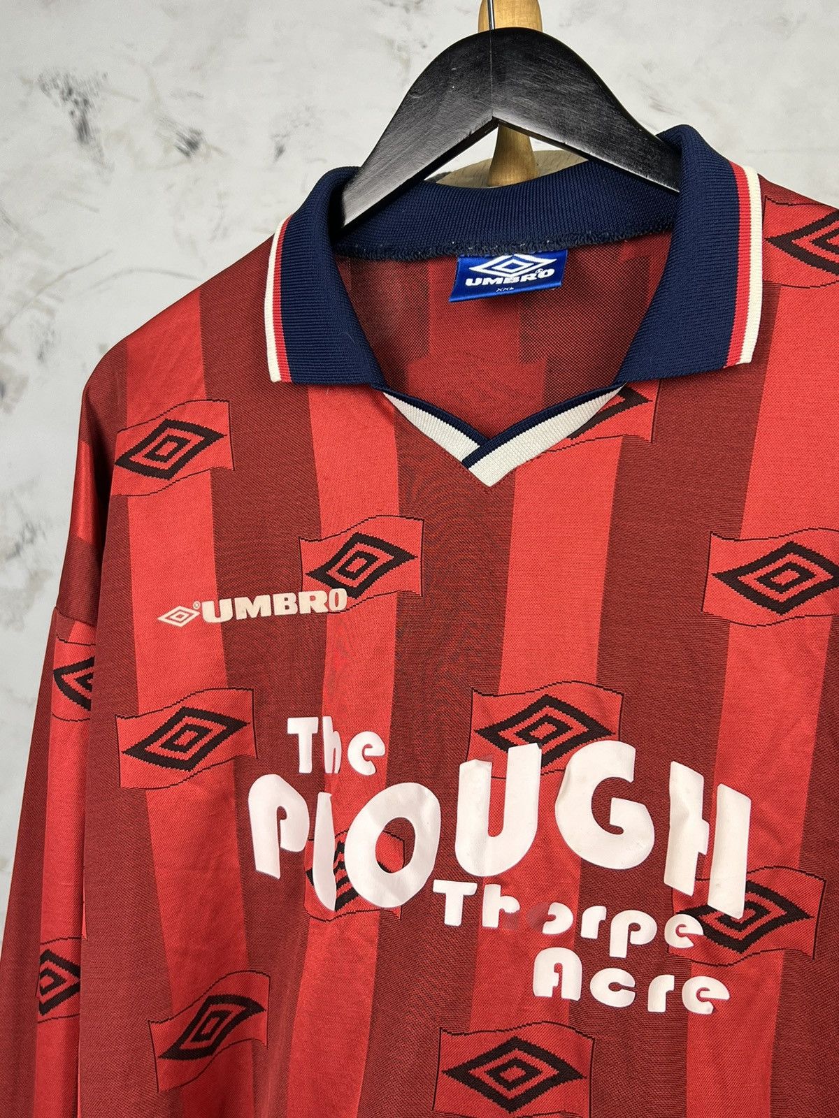 Umbro Vintage Umbro Long Sleeve Football Jersey 10 Size XL - XXL Size US XXL / EU 58 / 5 - 3 Thumbnail