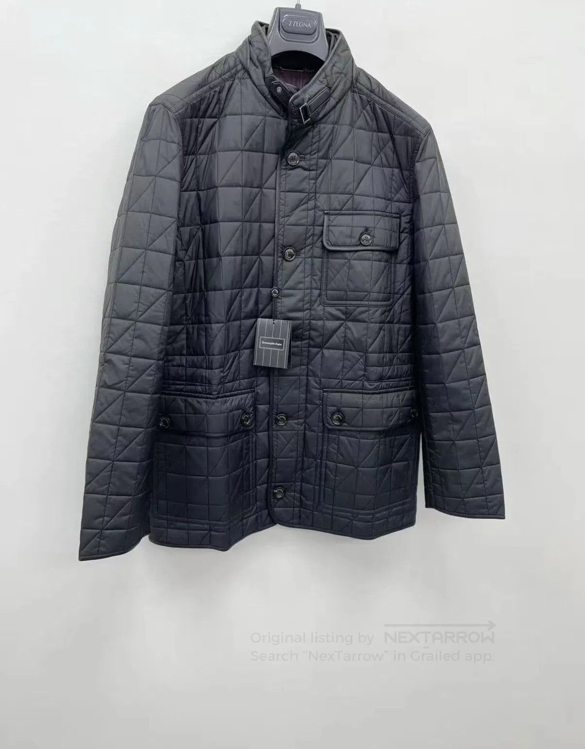 Ermenegildo Zegna Black Quilted Light Jacket Size L. Size US L / EU 52-54 / 3 - 2 Thumbnail