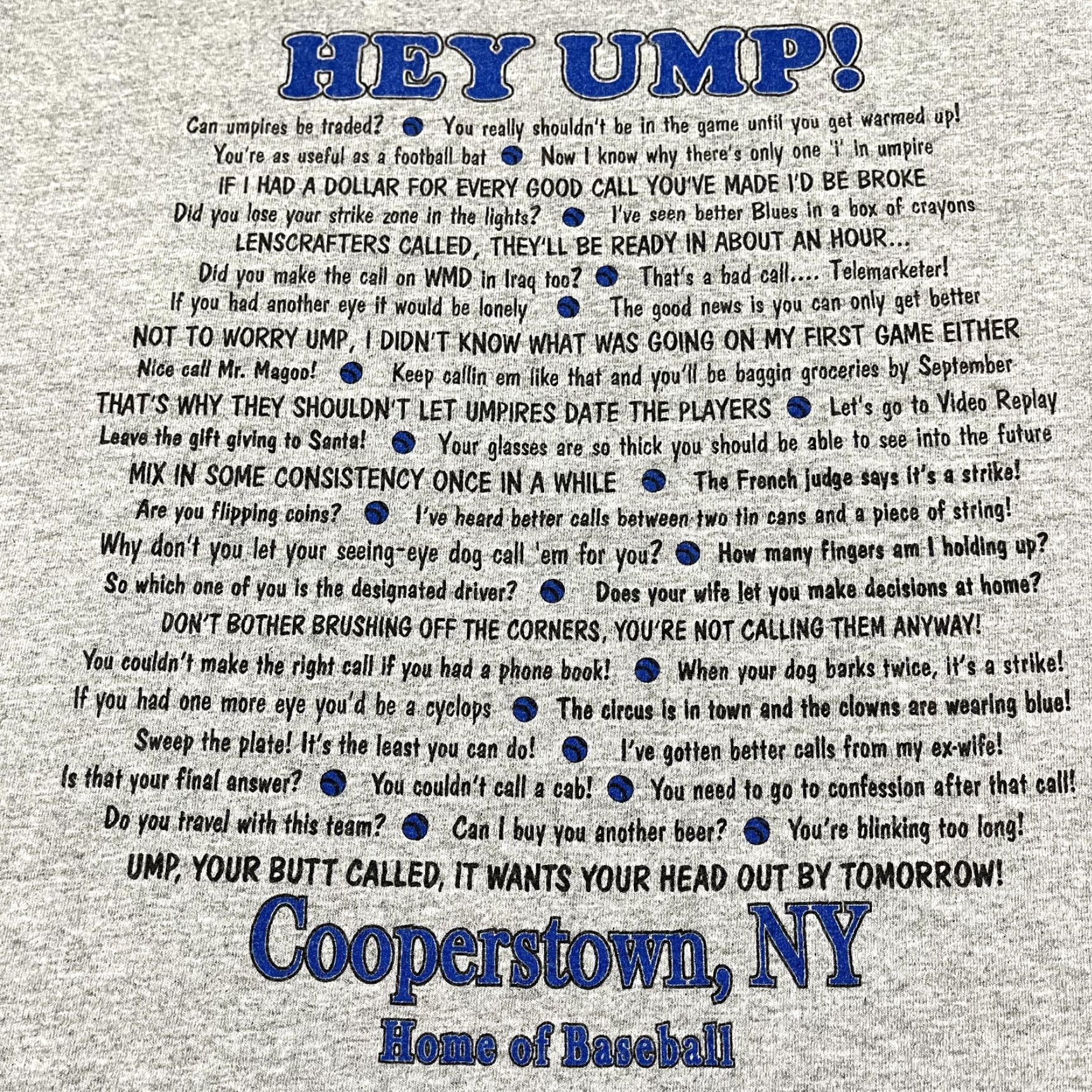 Vintage Baseball Shirt Mens L/XL Travel Ball Baseball Dad Hey Ump Cooperstown Graphic Shirt Size US L / EU 52-54 / 3 - 2 Thumbnail