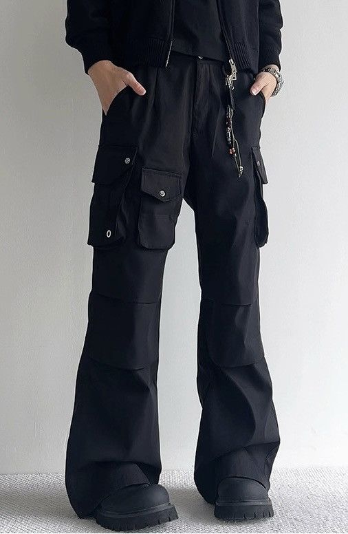 Japanese Brand × Vintage Retro punk multi-pocket pleated cargo pants Size US 32 / EU 48 - 1 Thumbnail