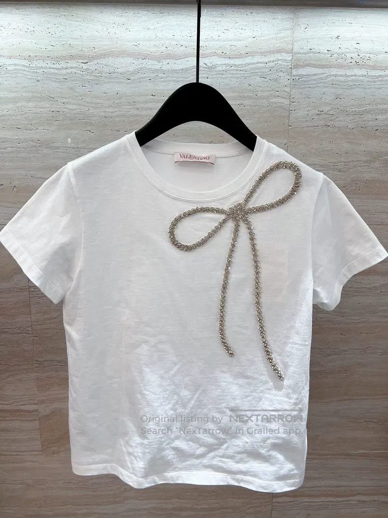 Valentino Valentino Full of diamond bow short sleeves Size US S / EU 44-46 / 1 - 1 Thumbnail