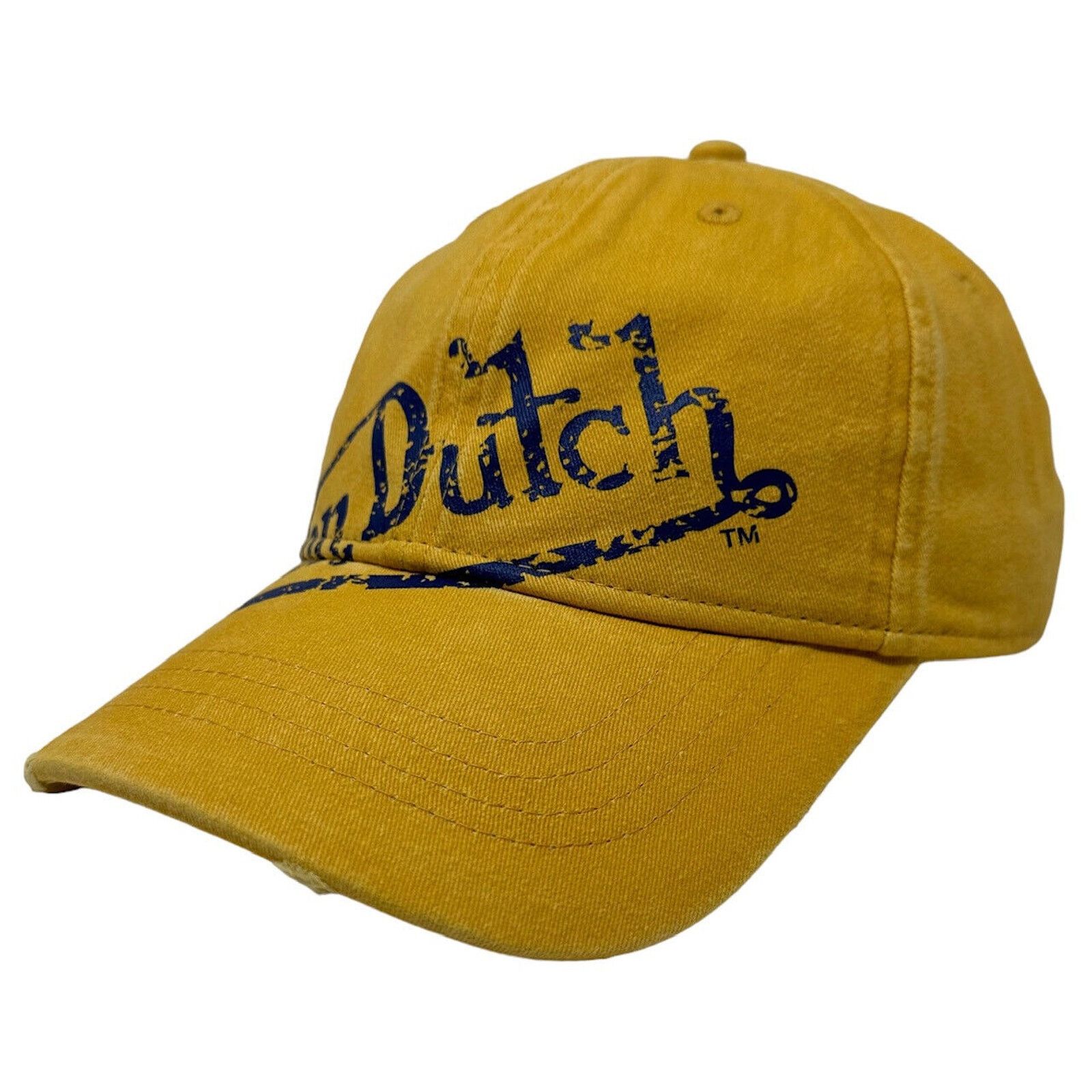Von Dutch Von Dutch Strapback Hat Washed Mustard Distressed Dad Cap Size ONE SIZE - 2 Thumbnail
