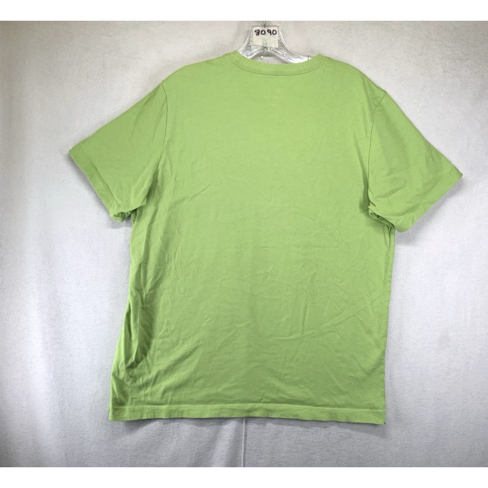Nike Nike T-Shirt Men Large Lime Green Short Sleeve Crew Neck Cotton Logo Embroidered Classic Sports Size US L / EU 52-54 / 3 - 3 Thumbnail