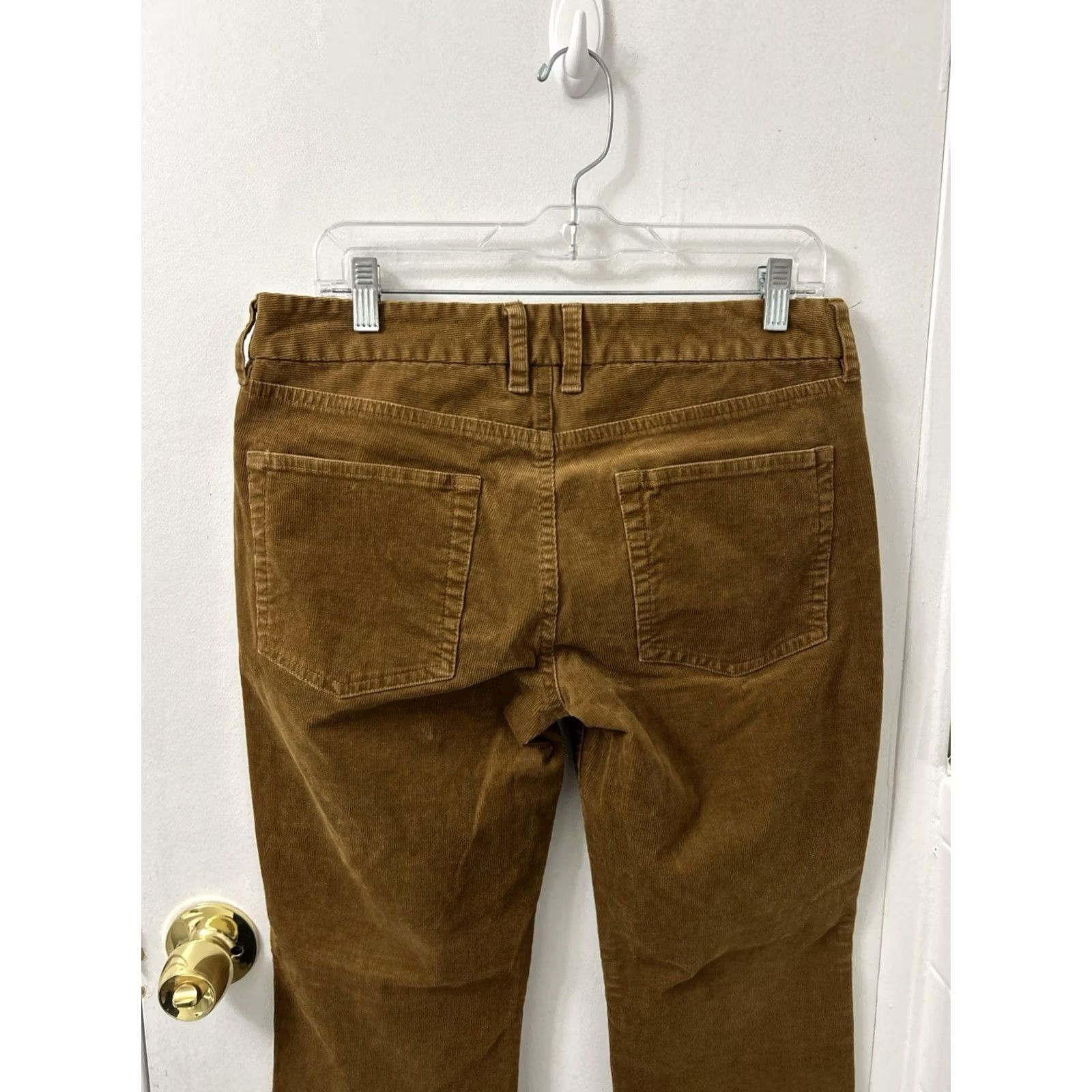 Vintage J Crew Corduroy Pants Womens 34x28 Brown Straight Leg Stretch 50025 FA11 Size 24" / US 00 / IT 34 - 7 Thumbnail