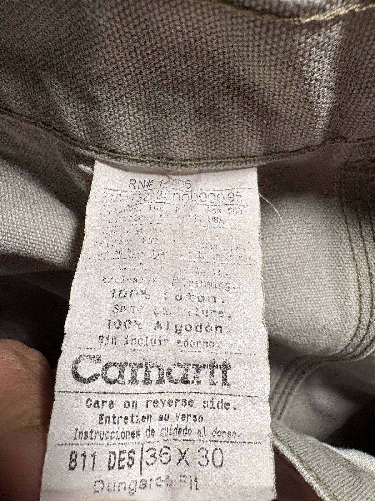 Carhartt Vintage Carhartt B11 DES "Thrashed" Work Dungarees Size US 36 / EU 52 - 11 Thumbnail