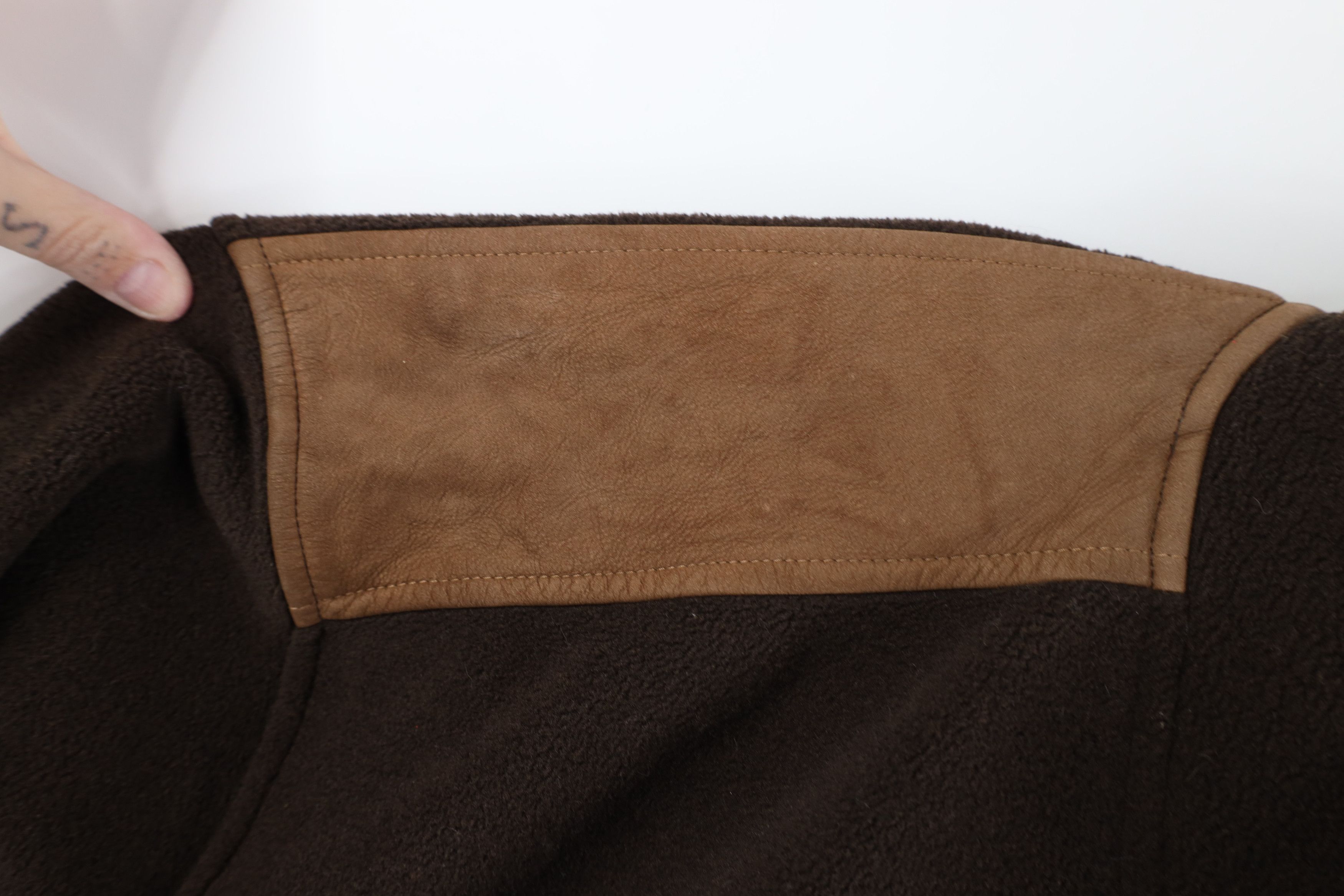 Cabelas Vintage 90s Cabelas Suede Leather Trim Zip Fleece Jacket Size US XXL / EU 58 / 5 - 7 Thumbnail