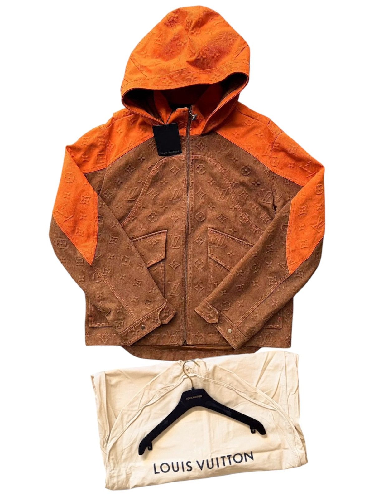 Louis Vuitton Louis Vuitton Carpenter 50 Hooded Denim Jacket 3D Monogram Size US M / EU 48-50 / 2 - 1 Thumbnail