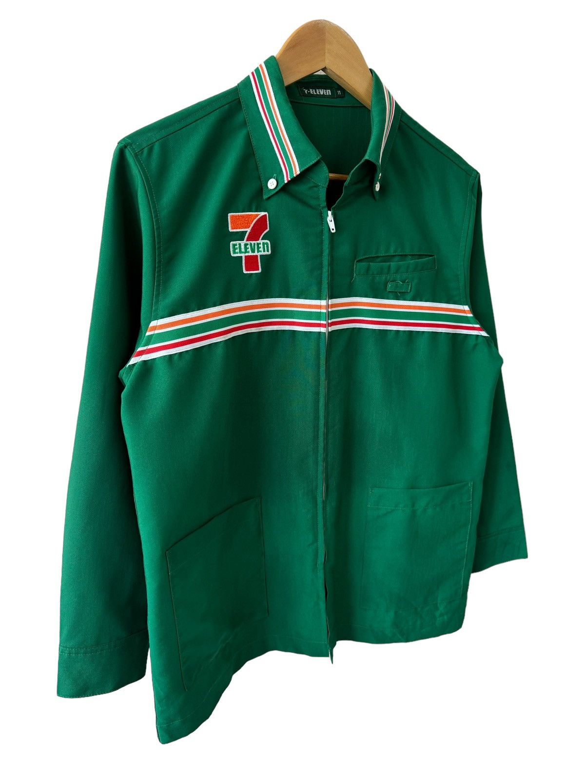 Japanese Brand Vintage 7-ELEVEN Uniform Shirt/Jacket Zip Up Size US M / EU 48-50 / 2 - 3 Thumbnail