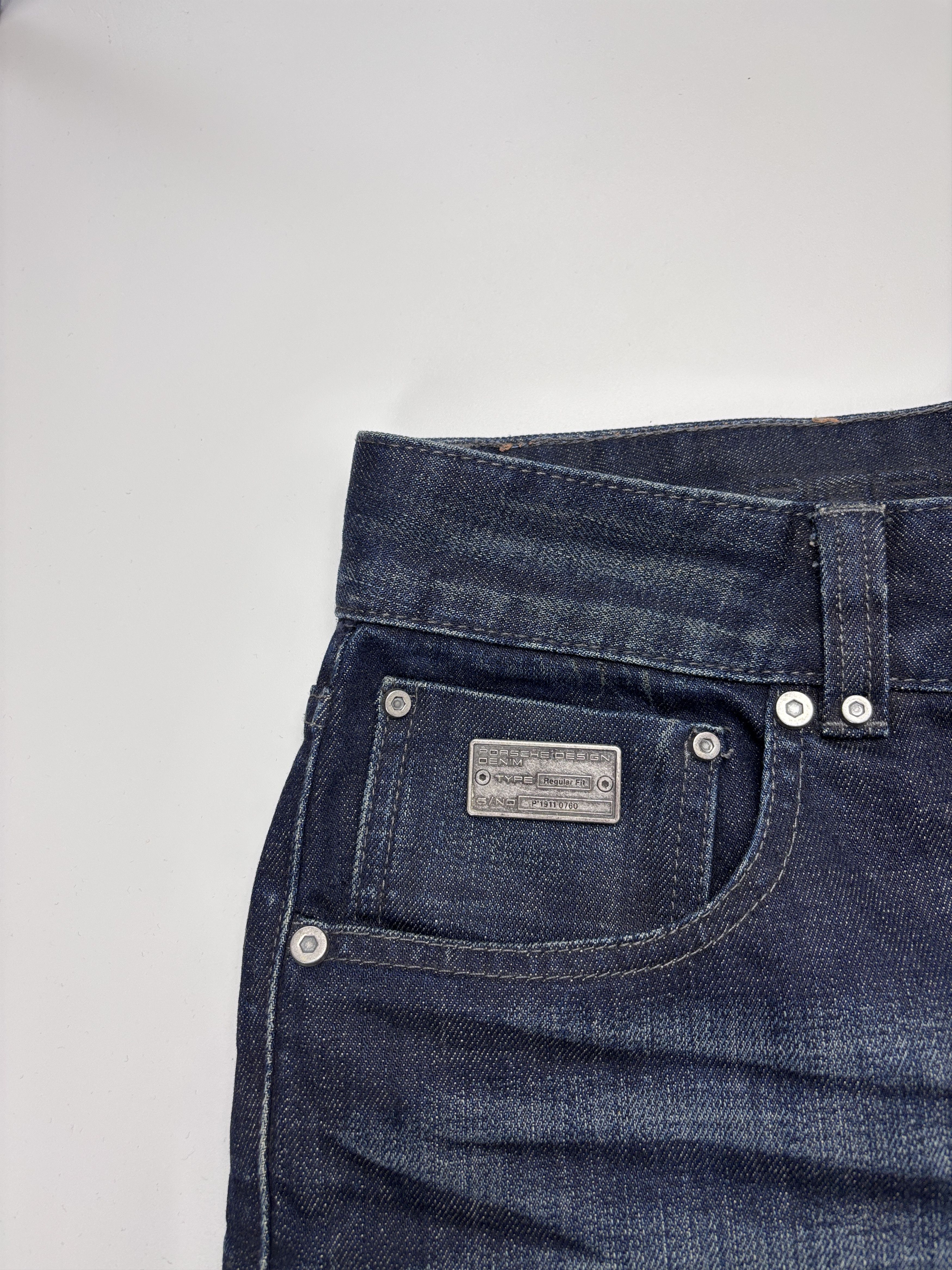 Porsche Design Porsche Design Japanese Denim Jeans P'1900 Navy Blue 32x34 Size US 32 / EU 48 - 4 Thumbnail