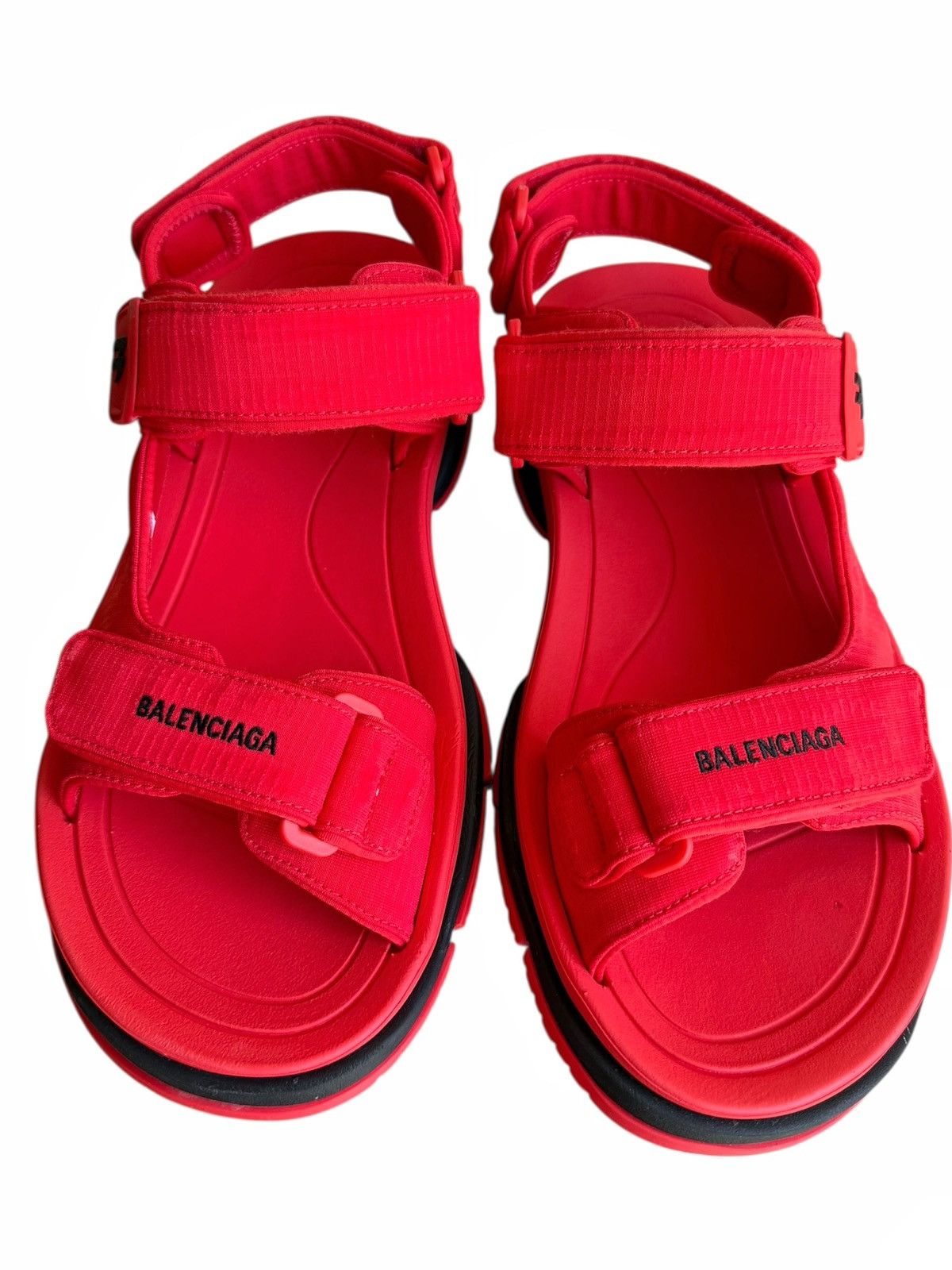 Balenciaga Tourist Red/Black Strap Tevas Sandal Size US 12 / EU 45 - 5 Thumbnail