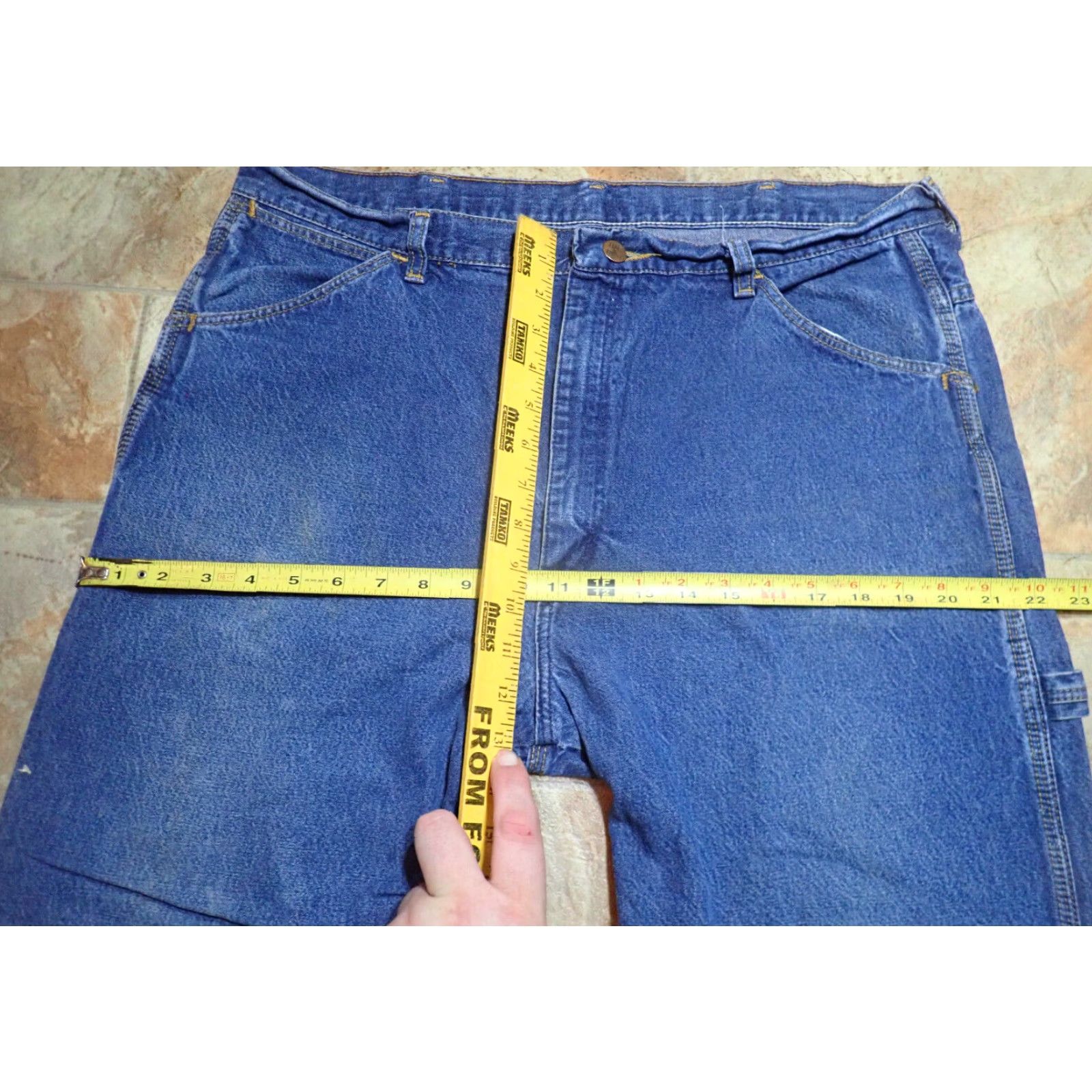 Wrangler VINTAGE Wrangler Big Ben Carpenter Jeans 38x30 Dark Blue Denim Workwear Mens Size US 38 / EU 54 - 6 Thumbnail
