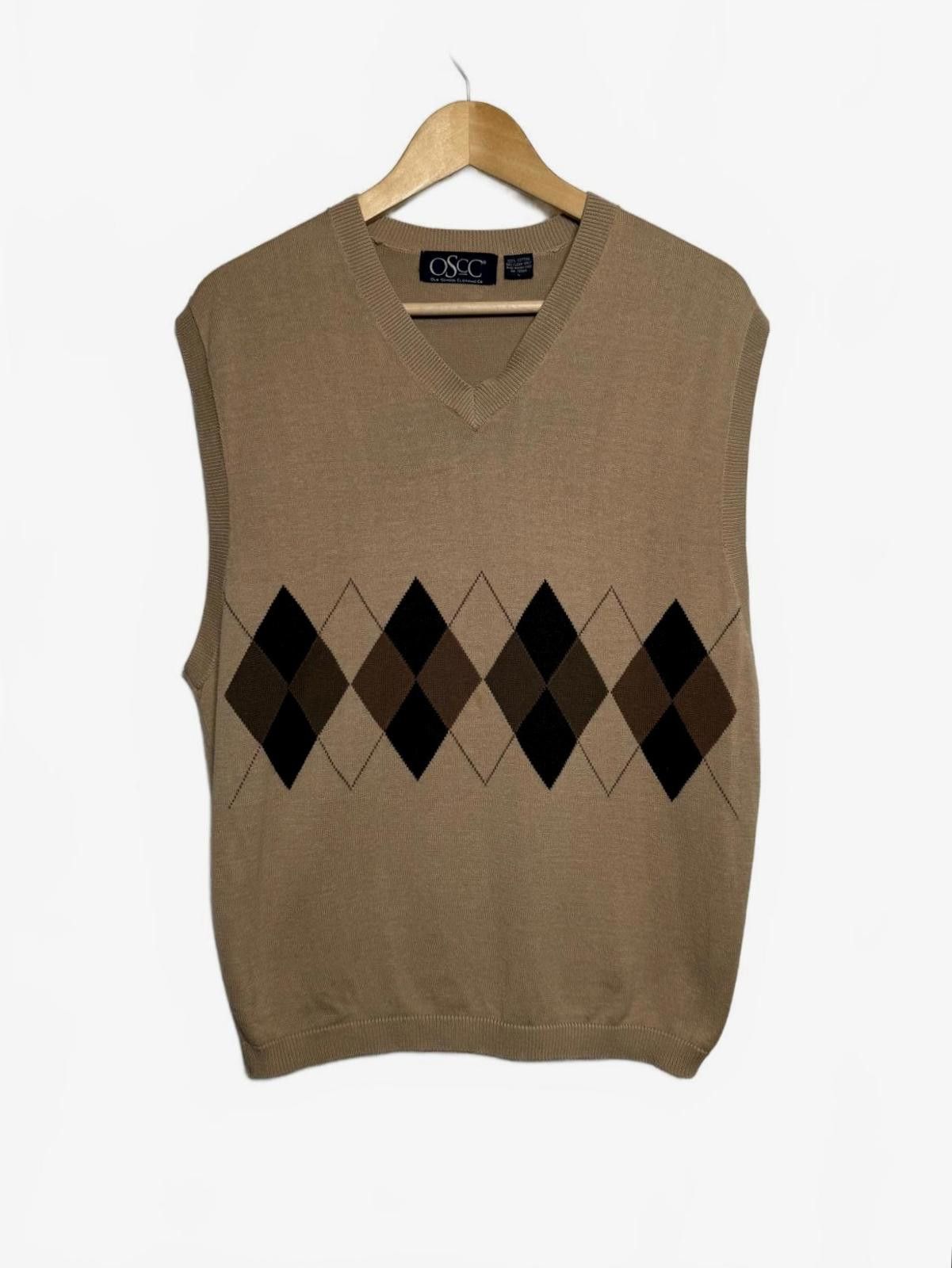 Other Mens Preppy Tan Sweater Vest Size US L / EU 52-54 / 3 - 1 Thumbnail