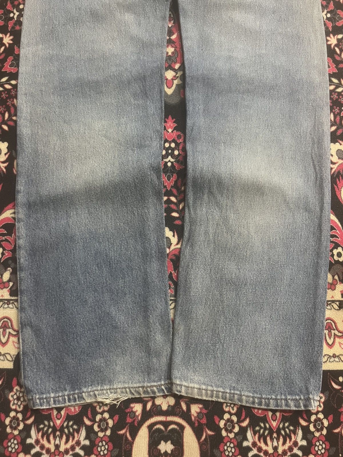 Levi's Vintage 90s Levi’s 501 Classic Light Blue Washed Ripped Jean Size US 30 / EU 46 - 14 Thumbnail