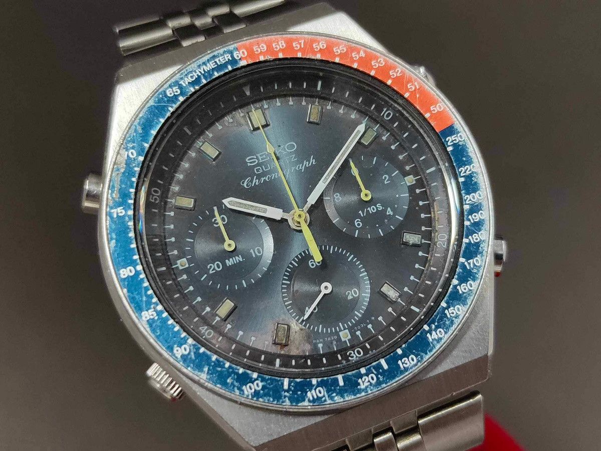 Seiko × Vintage Rare Vintage SEIKO 7A28-703A Pepsi Chronograph Men’s Watch Size ONE SIZE - 5 Thumbnail