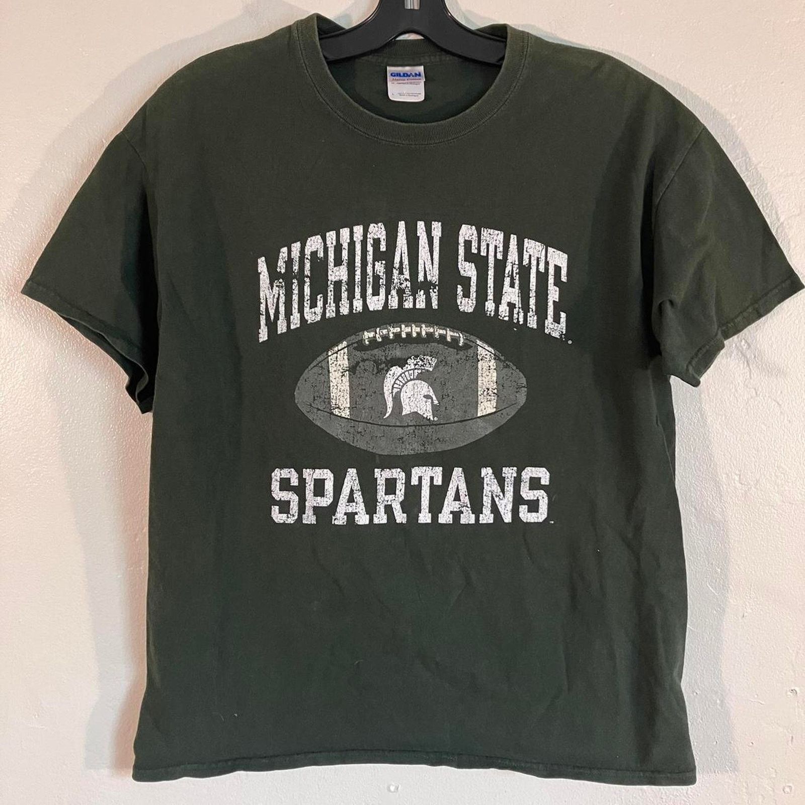 Gildan Vintage Y2K Michigan State Spartans College Graphic Tee Size US L / EU 52-54 / 3 - 1 Thumbnail