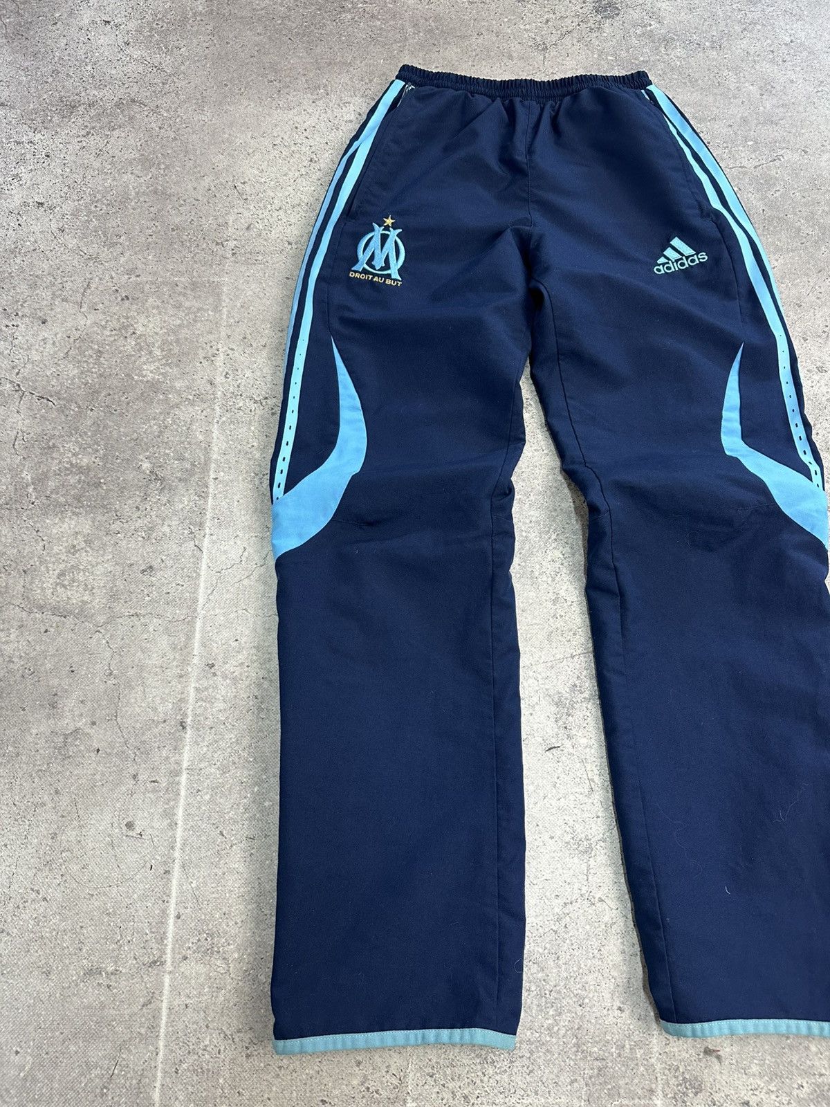 Adidas × Vintage Vintage Adidas Marseille Track Pants Nylon 00s Y2K Size US 31 - 2 Thumbnail