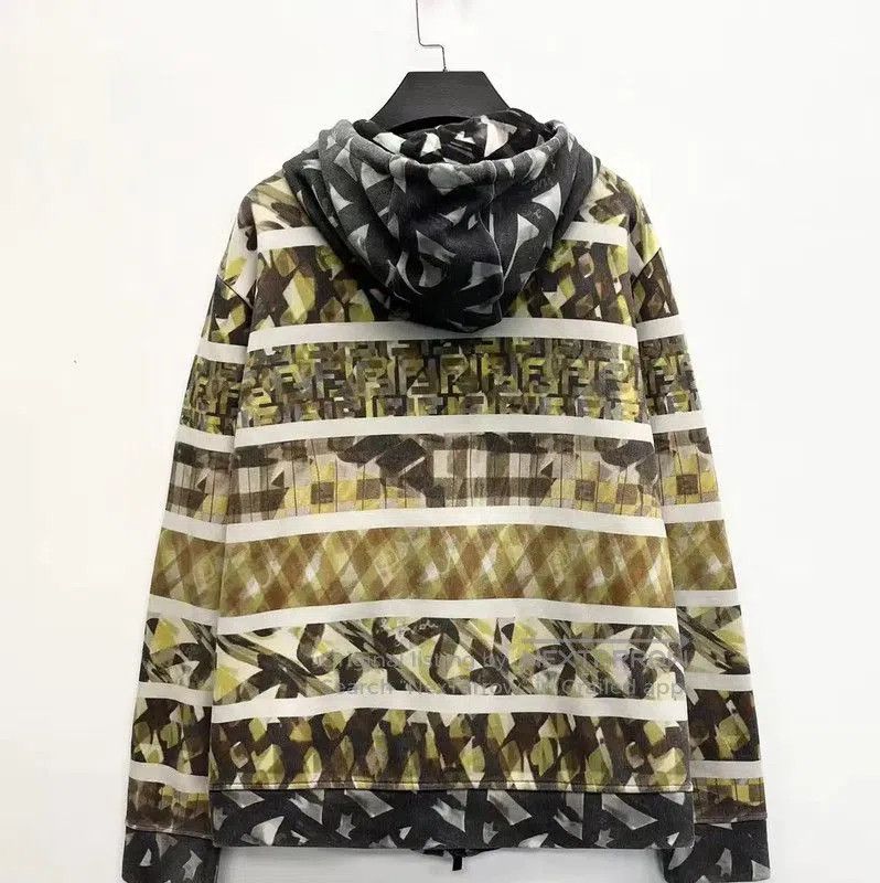 Fendi Fendi Multicolor Cotton Hoodie for Men . Size US M / EU 48-50 / 2 - 2 Thumbnail
