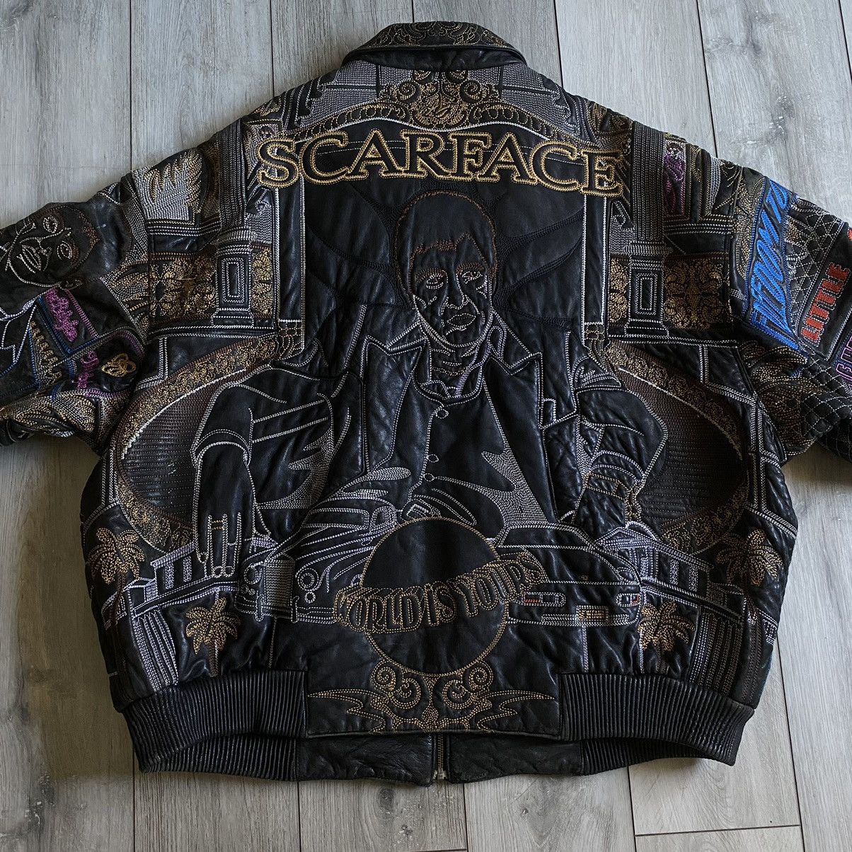 Al Wissam Al Wissam Scarface Al Pacino Leather Jacket AOP Vintage Y2K Size US XL / EU 56 / 4 - 7 Thumbnail