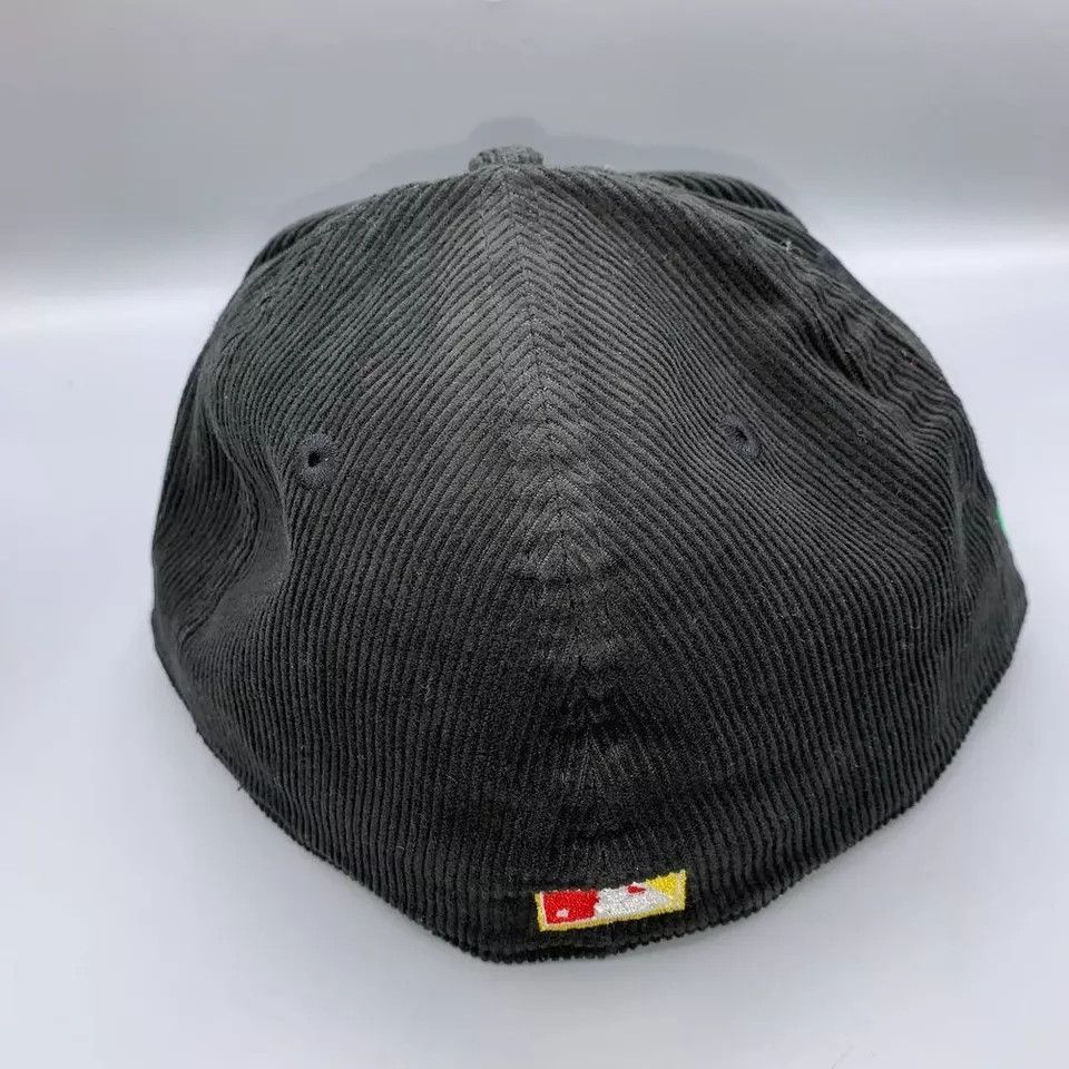 New Era Brooklyn Dodgers Hat Men 7 5/8 Black Corduroy Fitted Cap Size ONE SIZE - 4 Thumbnail