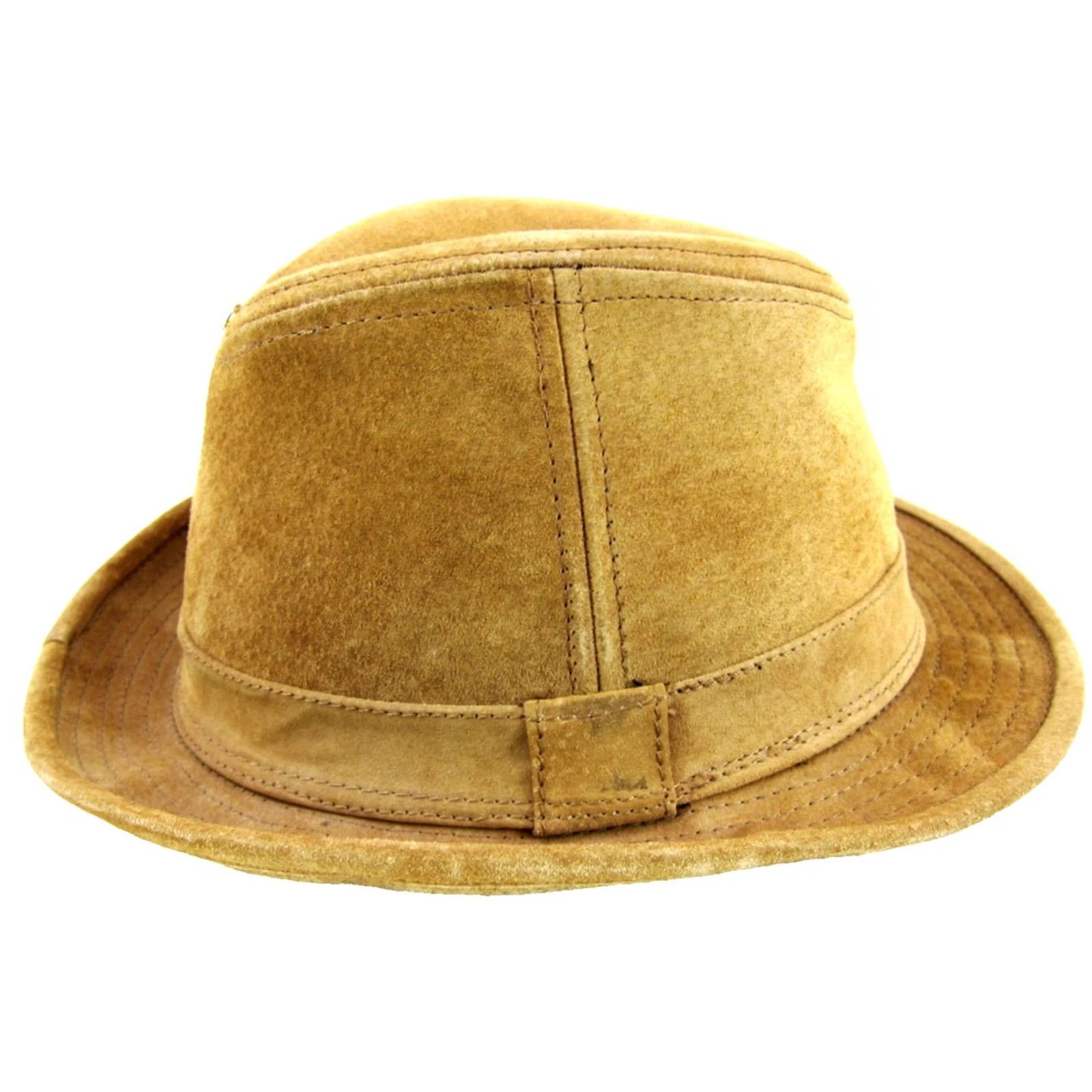 Goorin Bros. Goorin Brothers 1895 Leather Suede Tan Brown Fedora Hat Men M/L Size ONE SIZE - 3 Thumbnail