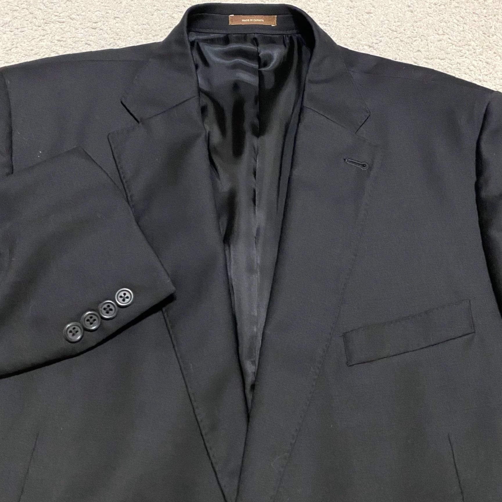 Peter Millar Peter Millar Blazer Single-Breasted Two-Button 46L Wool Black Mens VINTAGE? Size US XXL / EU 58 / 5 - 5 Thumbnail