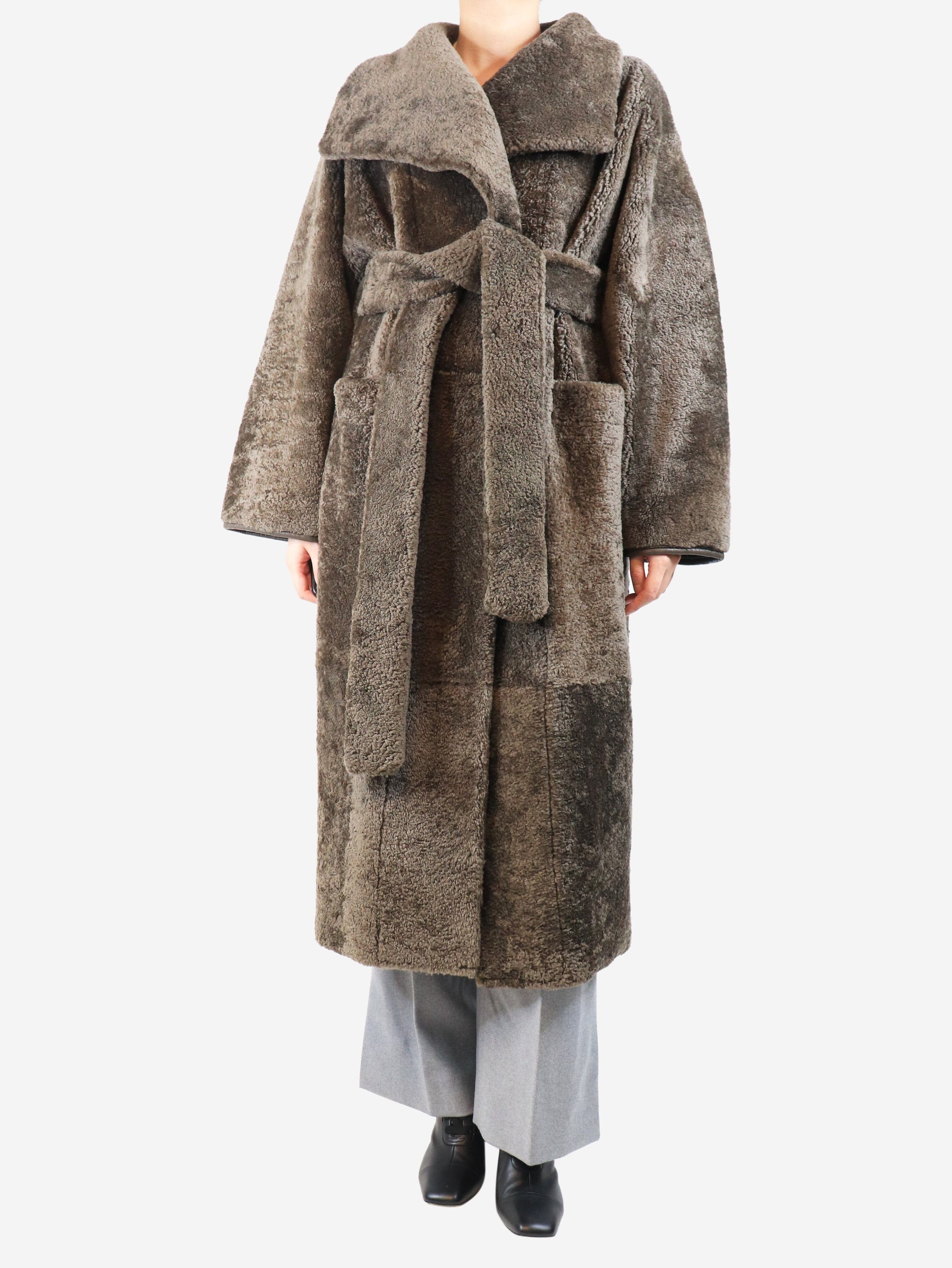 Other Khaki belted teddy shearling coat - UK 6 Size XS / US 0-2 / IT 36-38 - 1 Thumbnail
