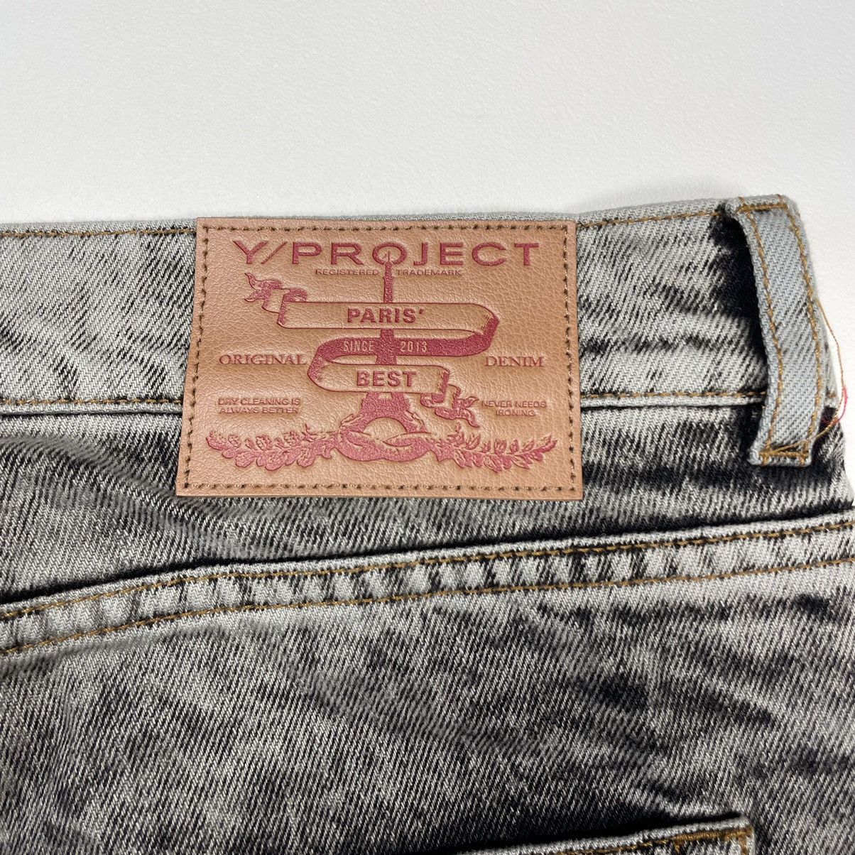 Y/Project S/S 23 ‘Wire’ Acid Washed Gray Denim Jeans Size US 34 / EU 50 - 13 Thumbnail