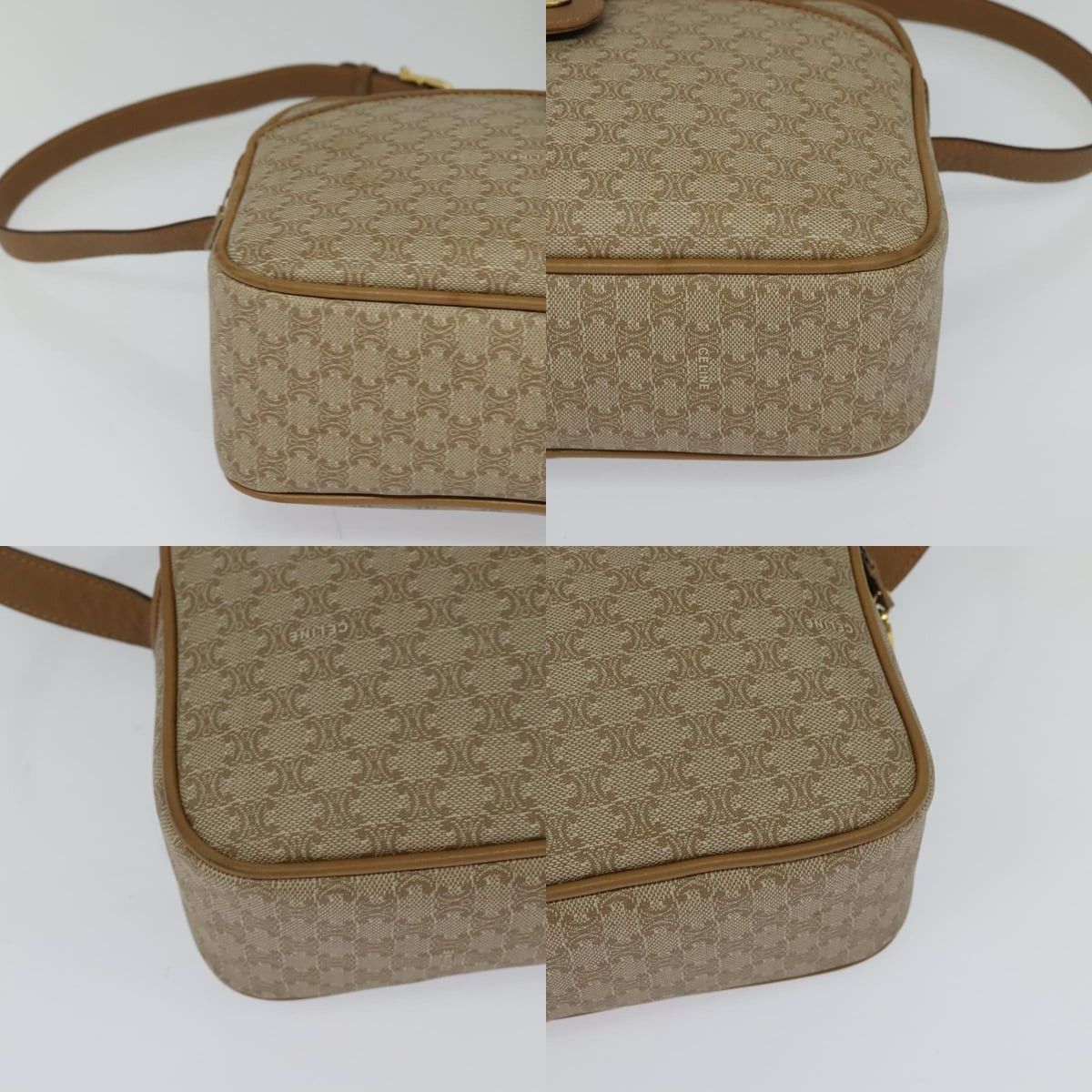 Celine CELINE Macadam Canvas Shoulder Bag Beige Size ONE SIZE - 10 Thumbnail