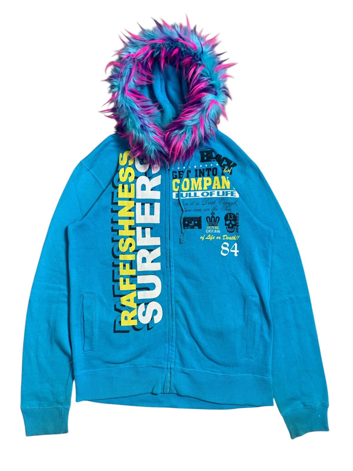 Hysteric Glamour BAD CULTURE SURF SKULL POEM FUR ZIP HOODIE IFSIX LGB STYLE Size US L / EU 52-54 / 3 - 1 Thumbnail