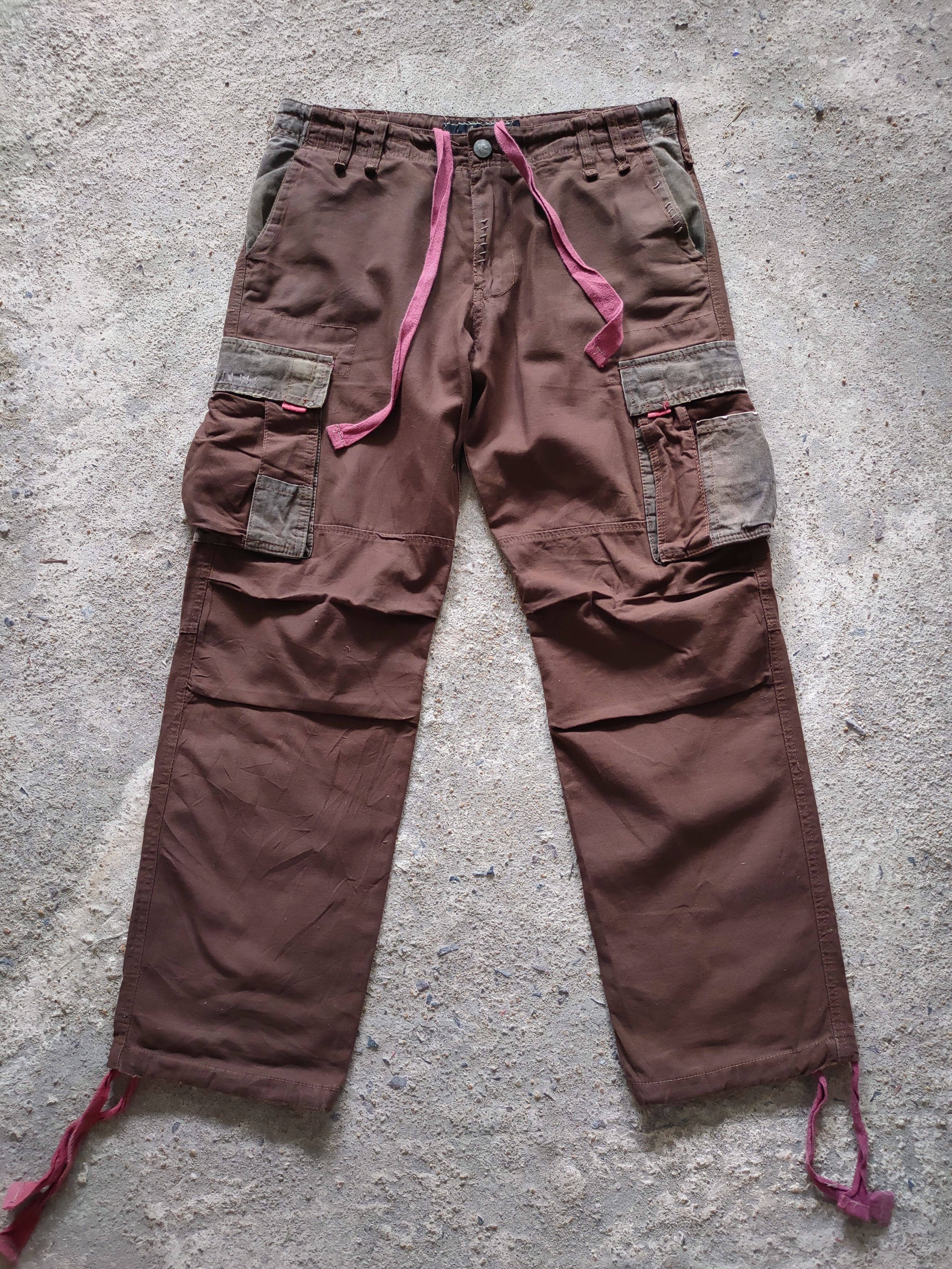 Japanese Brand × Vintage VINTAGE BREATH MINT 8 POCKET BROWN CARGO PANTS Size US 34 / EU 50 - 1 Thumbnail