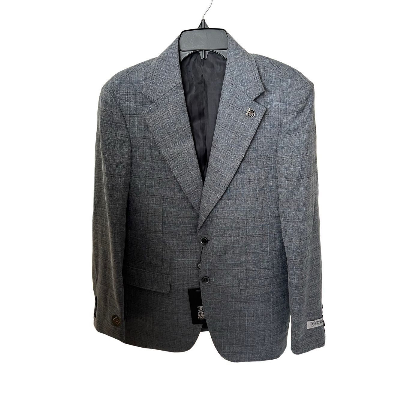 Stacy Adams NWT Men's grey Single Breasted Suit Jacket Blaz