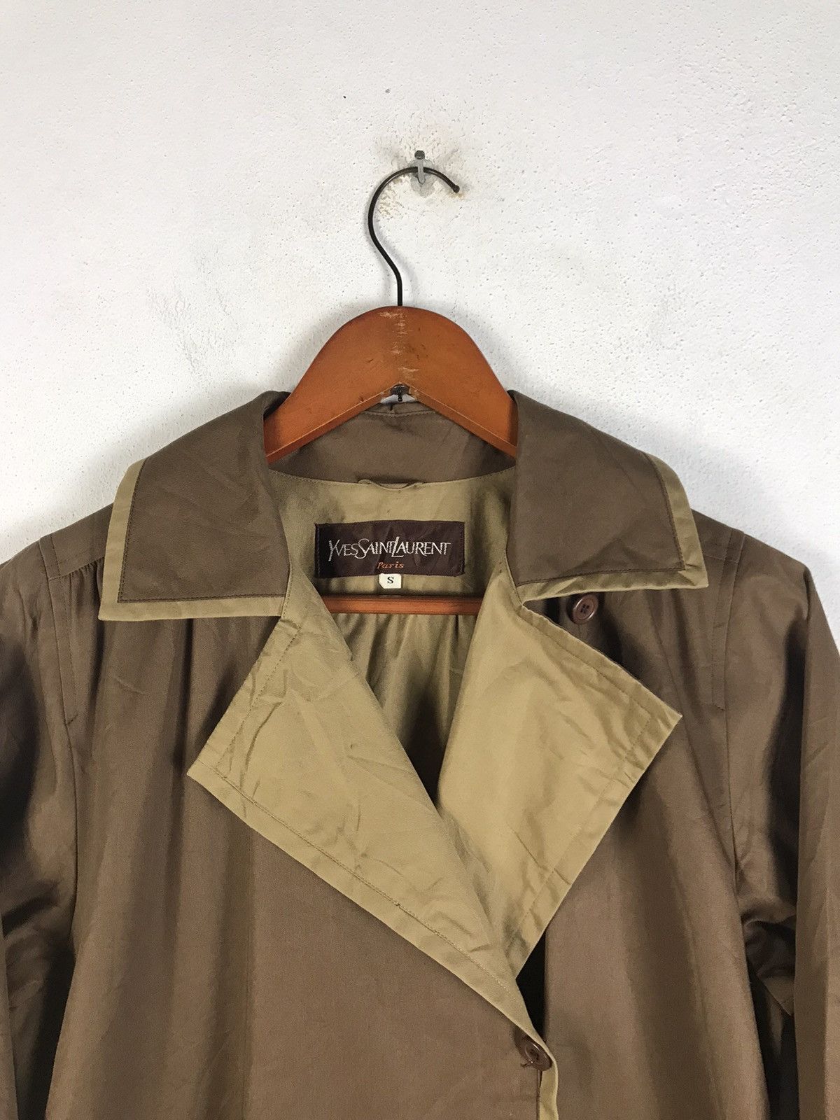 Yves Saint Laurent 🔥Rare🔥Vintage Yves Saint Laurent Paris Trench Coat Size S / US 4 / IT 40 - 7 Thumbnail