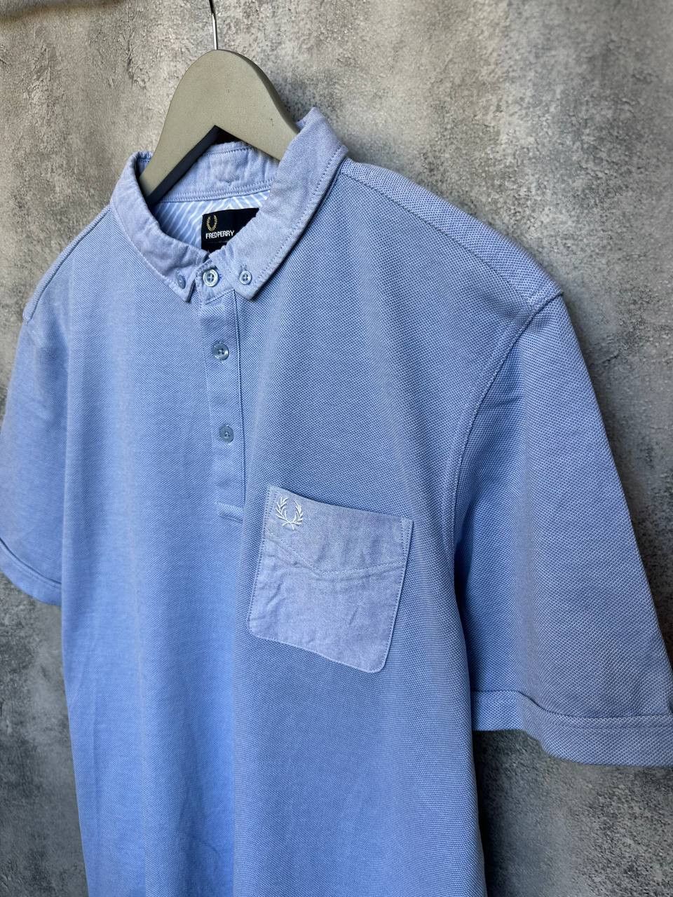 Fred Perry Fred Perry Sky Blue Button-Down Polo Shirt Slim Fit Pocket Size US XL / EU 56 / 4 - 6 Thumbnail
