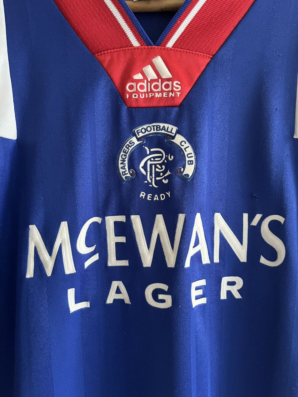Adidas Vintage Adidas Glasgow Rangers 1992-94 Home Soccer Jersey Size US XL / EU 56 / 4 - 3 Thumbnail