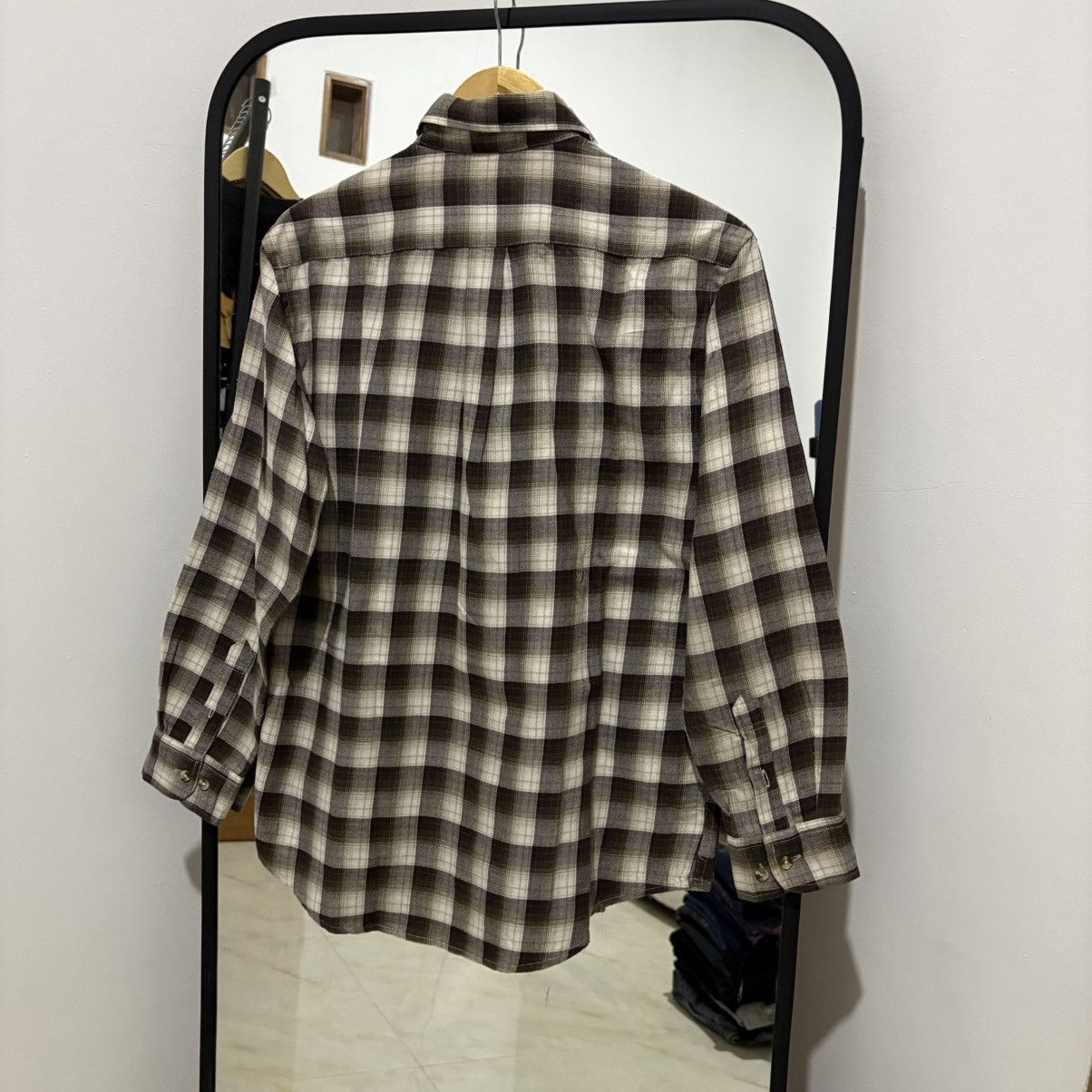 Flannel Flannel Shirt Brown Cream Checkered Size US M / EU 48-50 / 2 - 2 Thumbnail