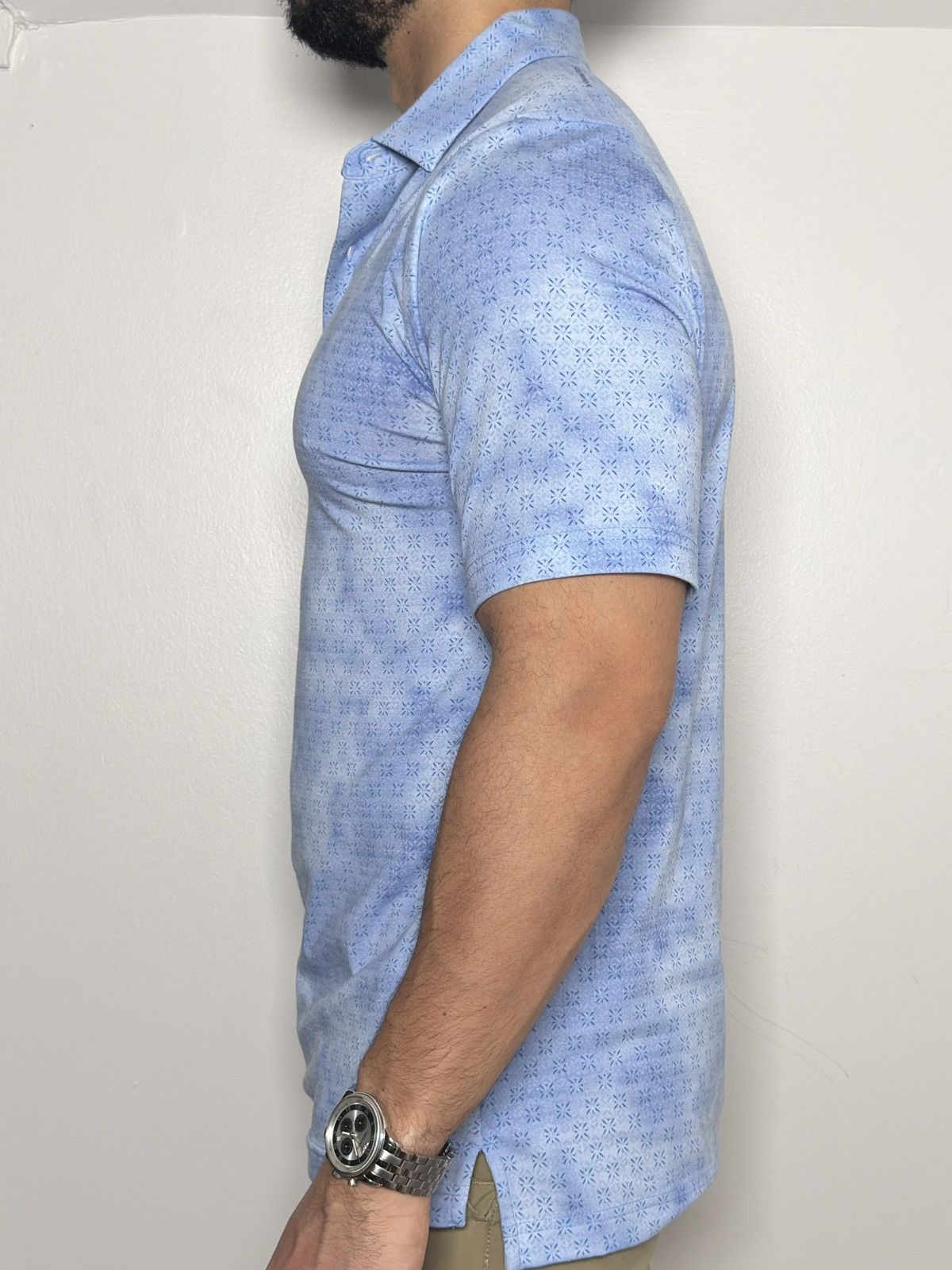 Callaway Golf Kenneth Cole Golf patterned polo in a blue and teal colorway Size US S / EU 44-46 / 1 - 1 Thumbnail