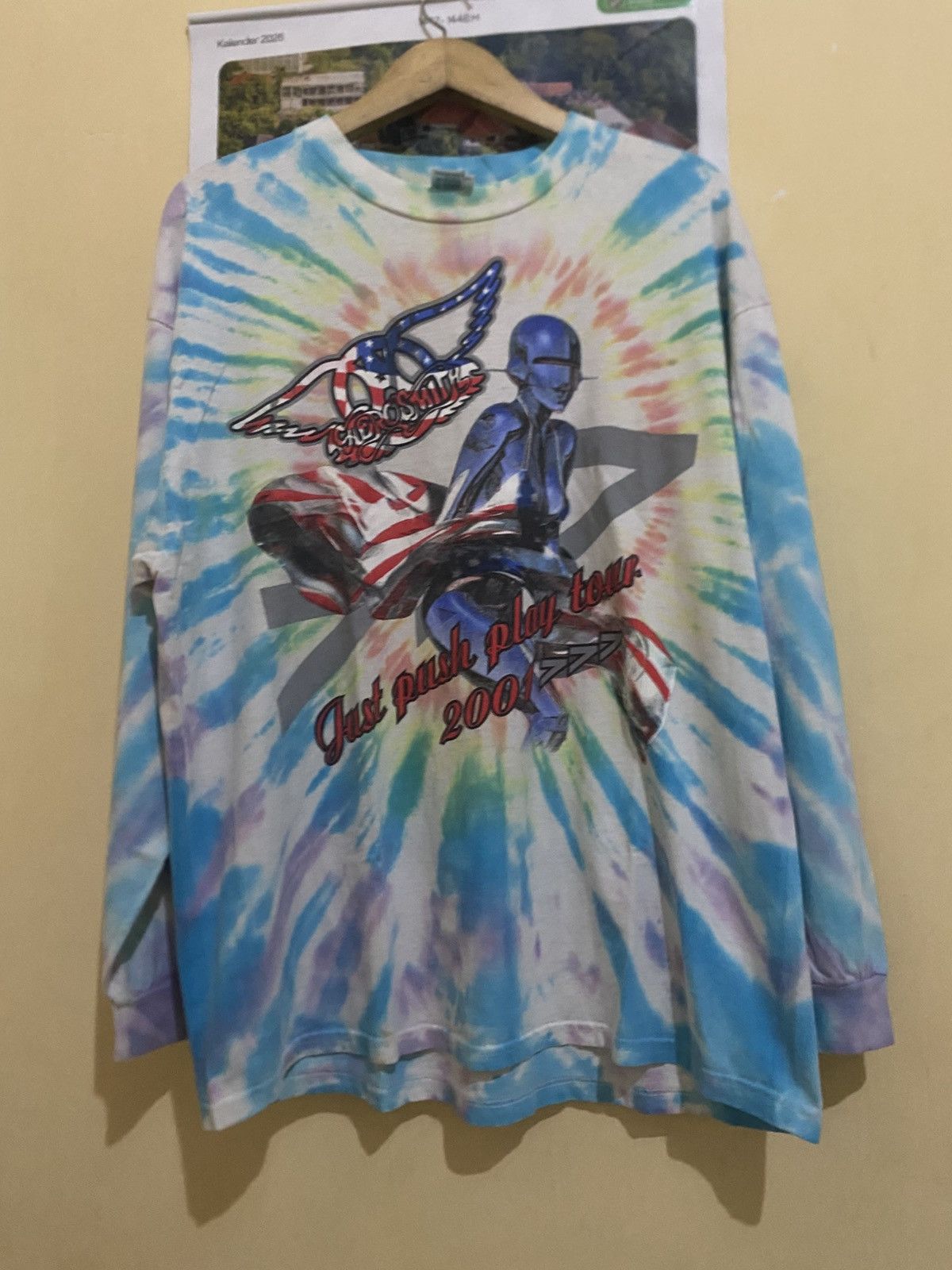 Other Vintage Aerosmith Just Push Play Band Tour 2001 Delta Size US XL / EU 56 / 4 - 3 Thumbnail