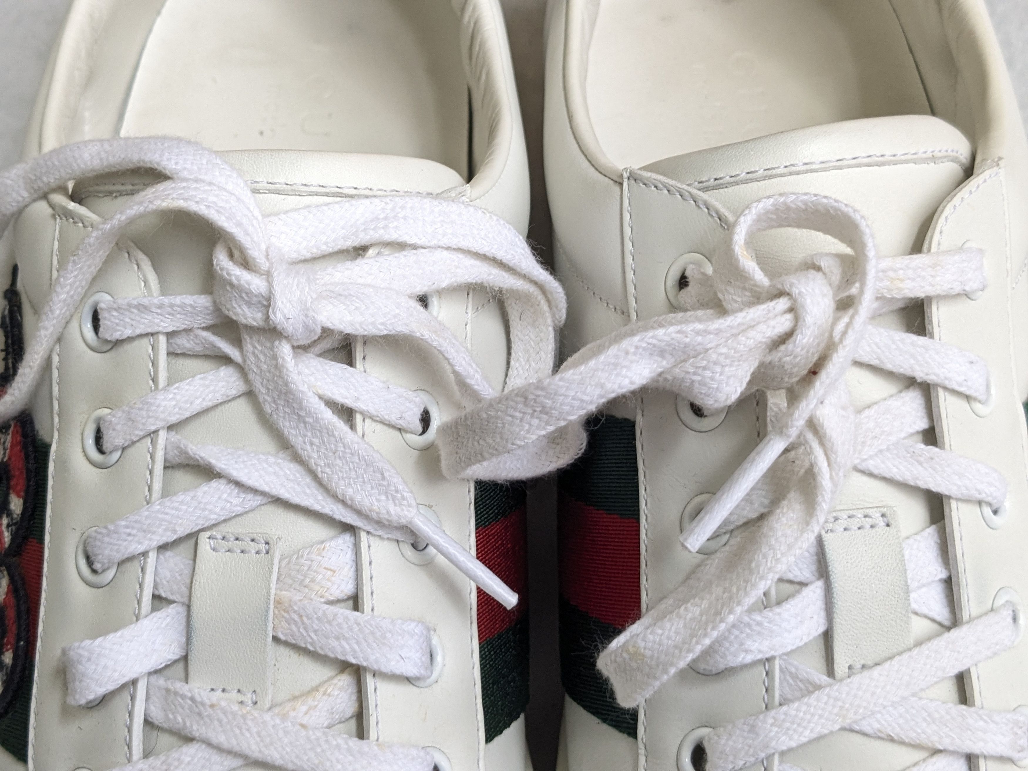 Gucci Gucci Ace Sneakers Snake 11.5 White Low Tops Leather Size US 11.5 / EU 44-45 - 3 Thumbnail