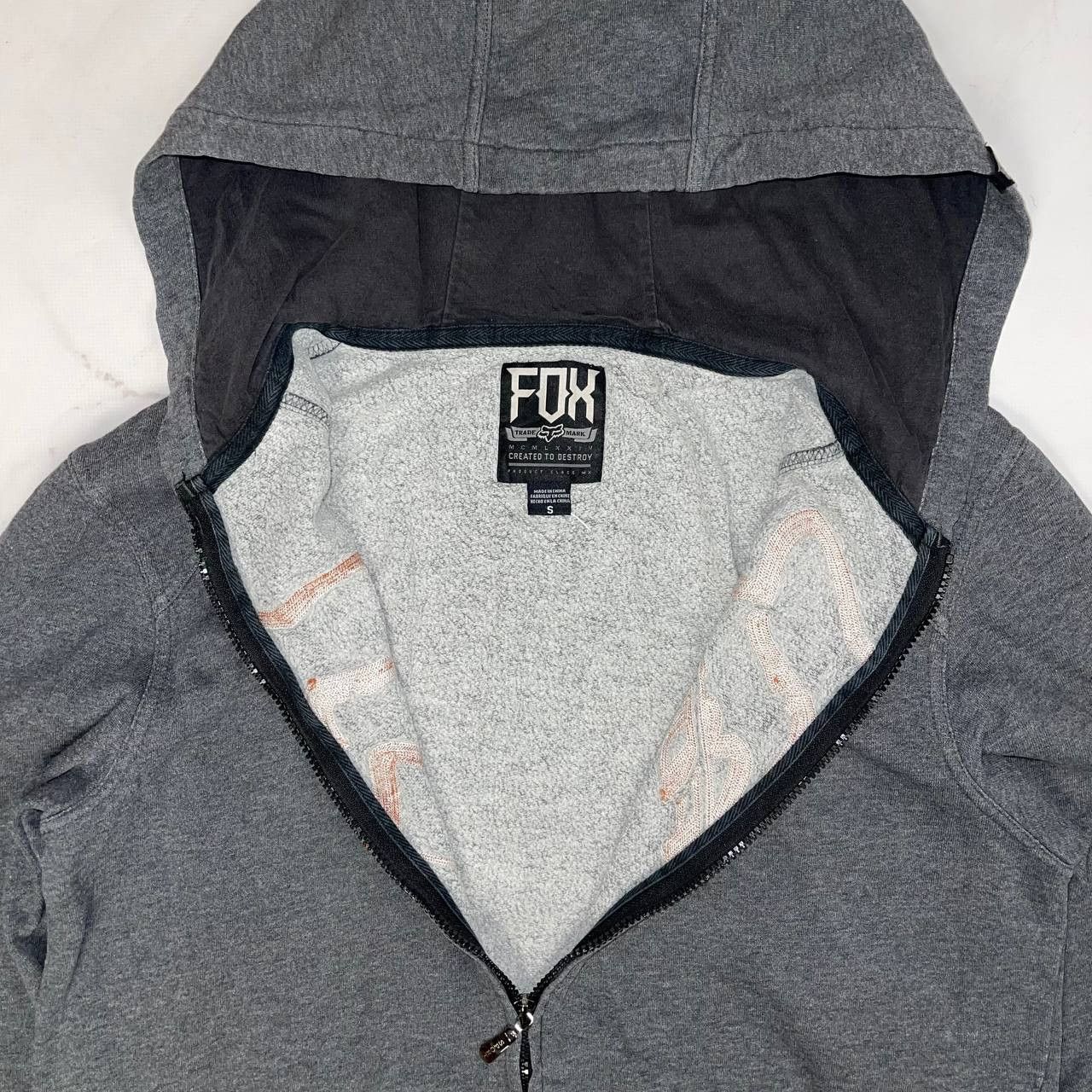 Fox Racing Fox Racind Vintage Y2K Zip Hoodie Streetwear Size S Gray Size US S / EU 44-46 / 1 - 9 Thumbnail